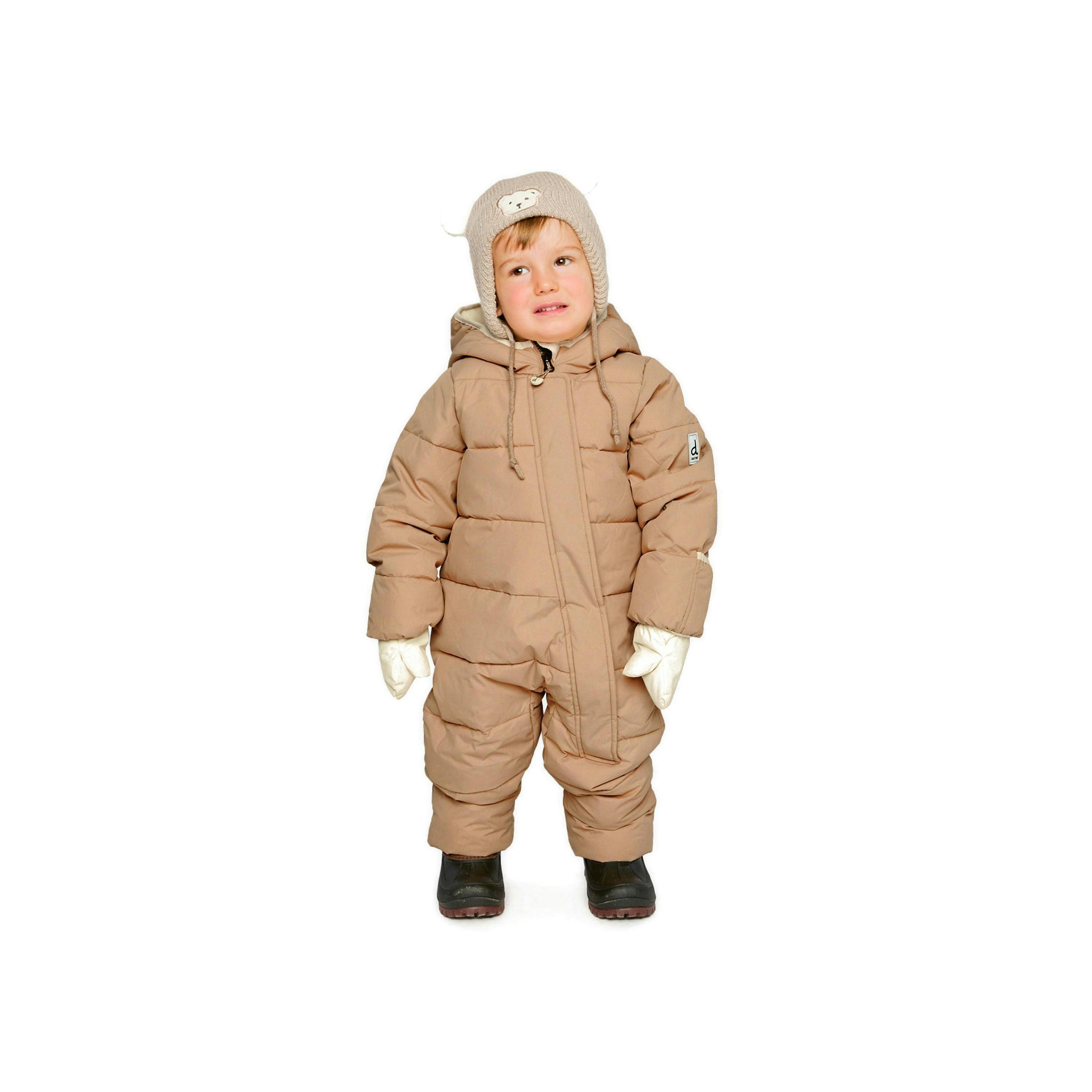 Baby Cloud One Piece Snowsuit Adapted For Car Seats Beige , view 2 of 5