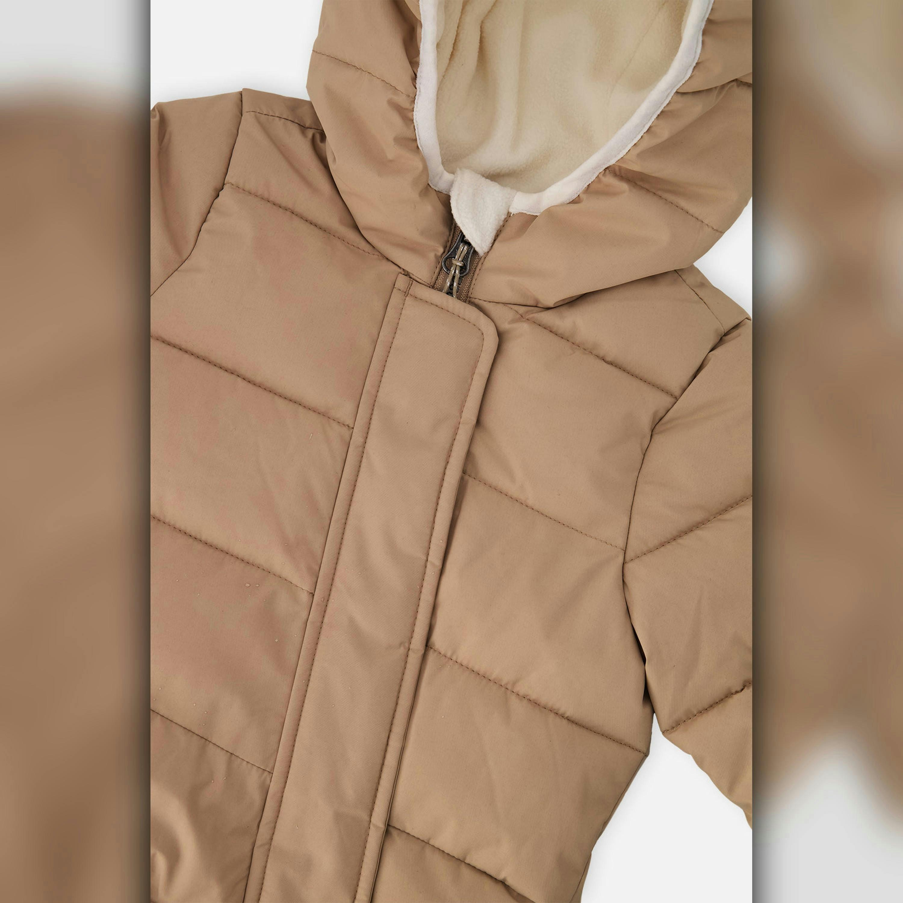 Baby Cloud One Piece Snowsuit Adapted For Car Seats Beige , view 4 of 5