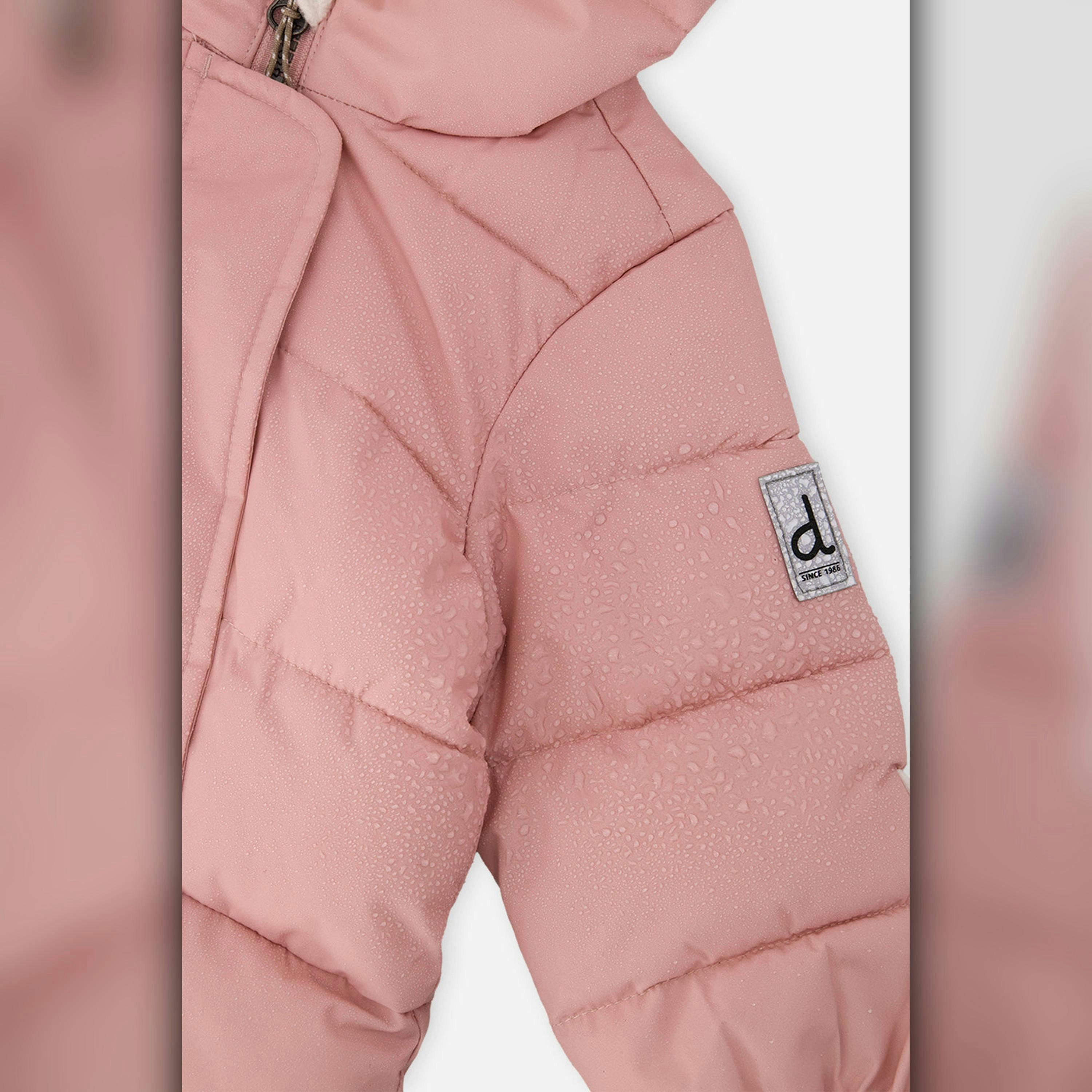 Baby Cloud One Piece Snowsuit Adapted For Car Seats Pale Dusty Pink , view 5 of 5