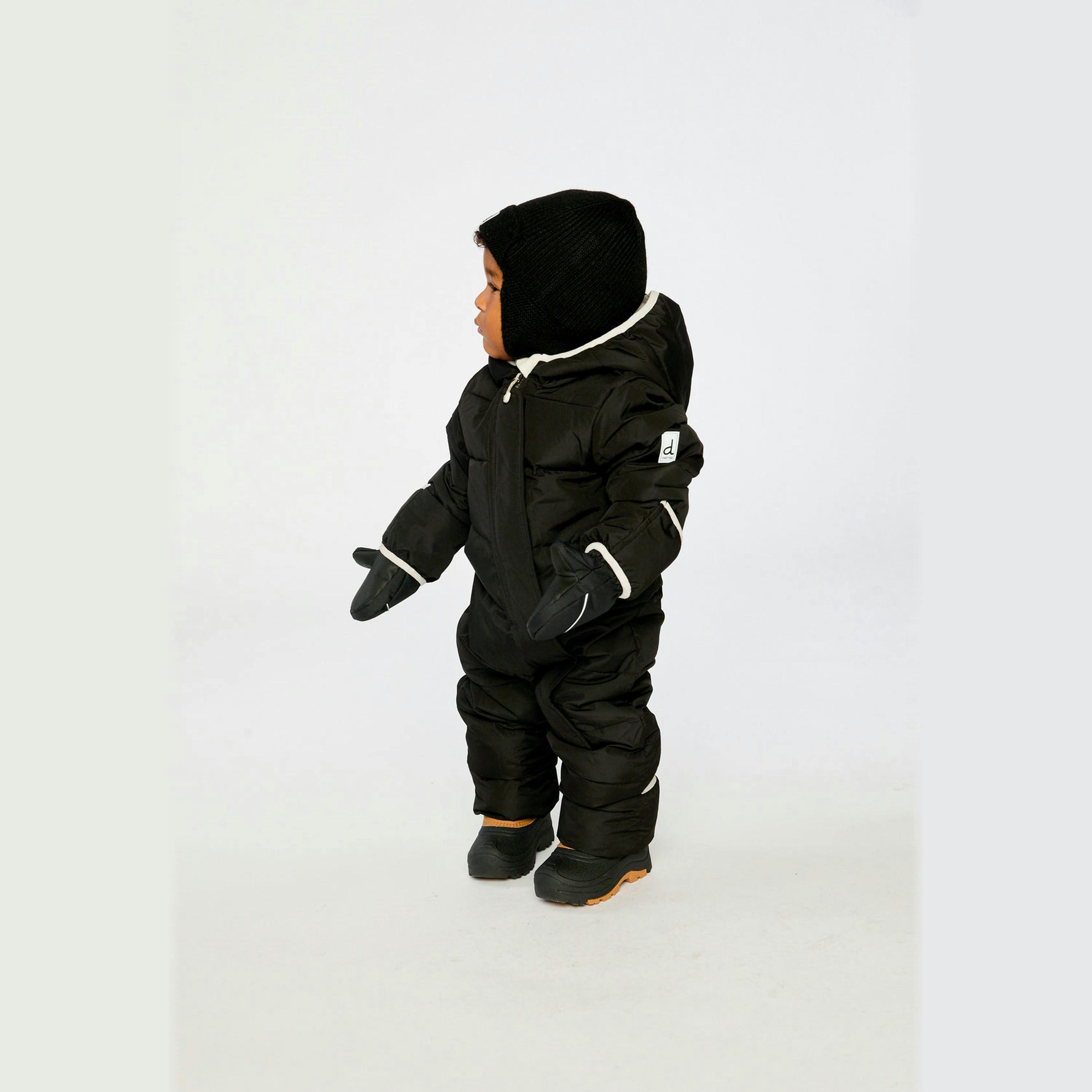 Baby Cloud One Piece Snowsuit Adapted For Car Seats Black , view 3 of 6