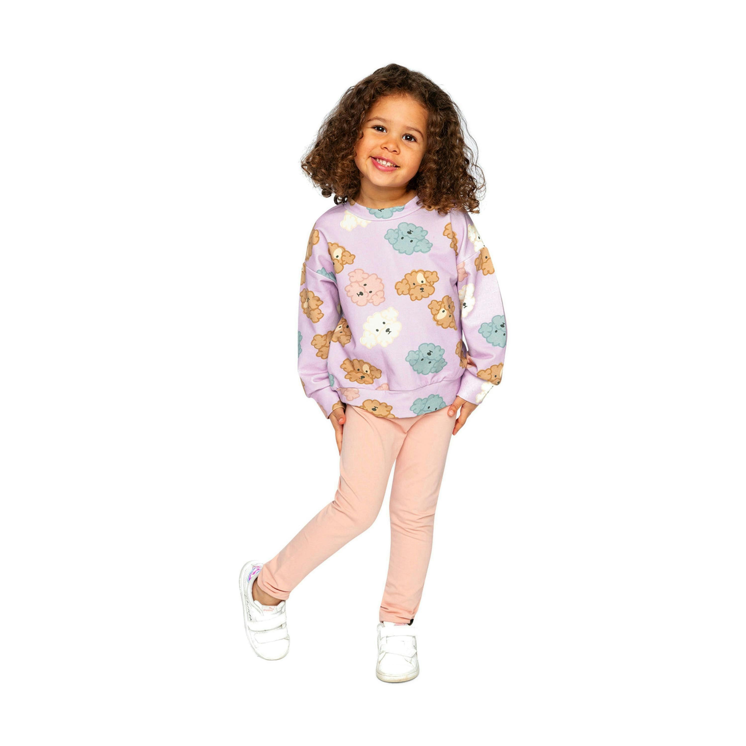 Printed Sweatshirt Purple Poodle Print , view 5 of 6