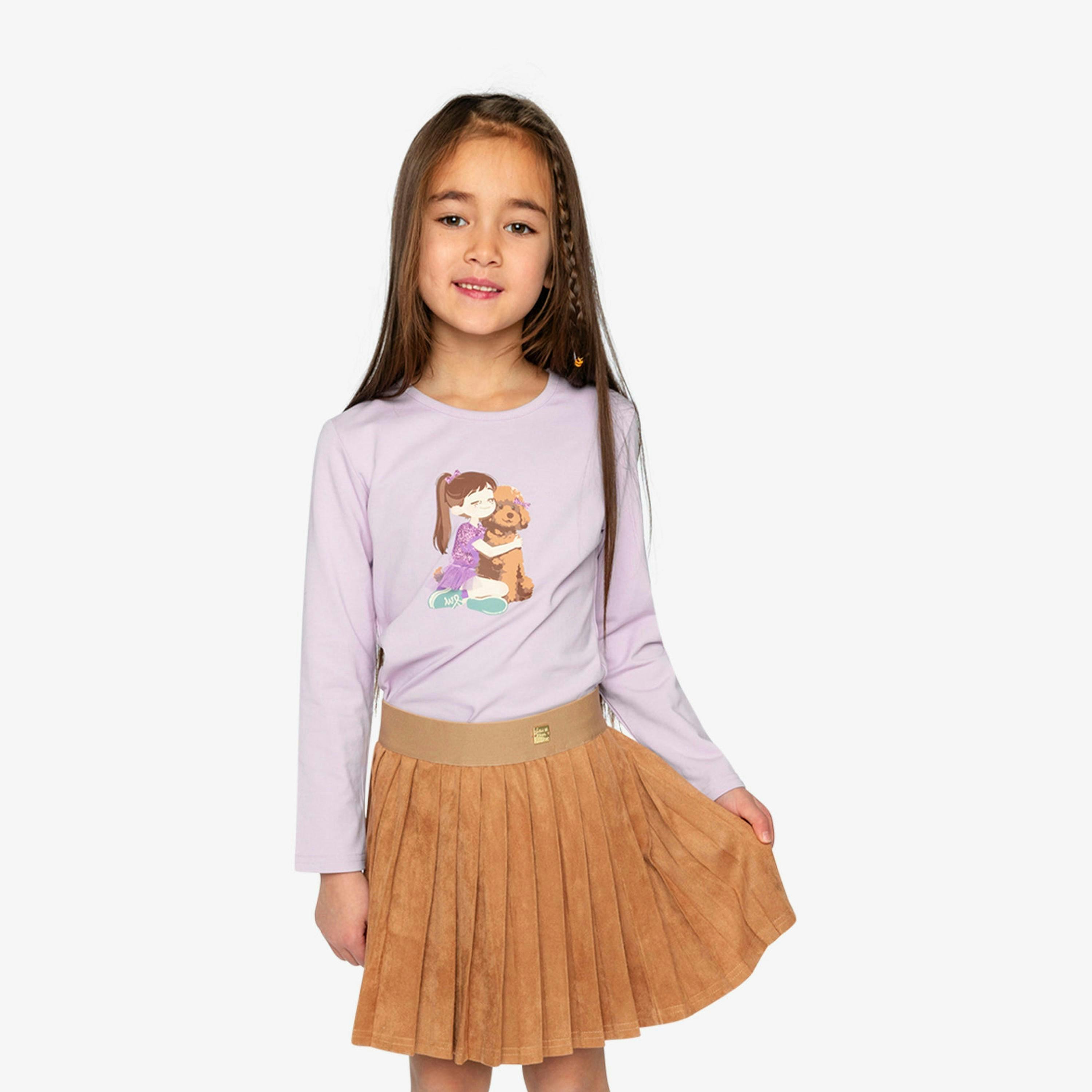 Long Sleeve Organic Cotton T-Shirt Lavender , view 2 of 6