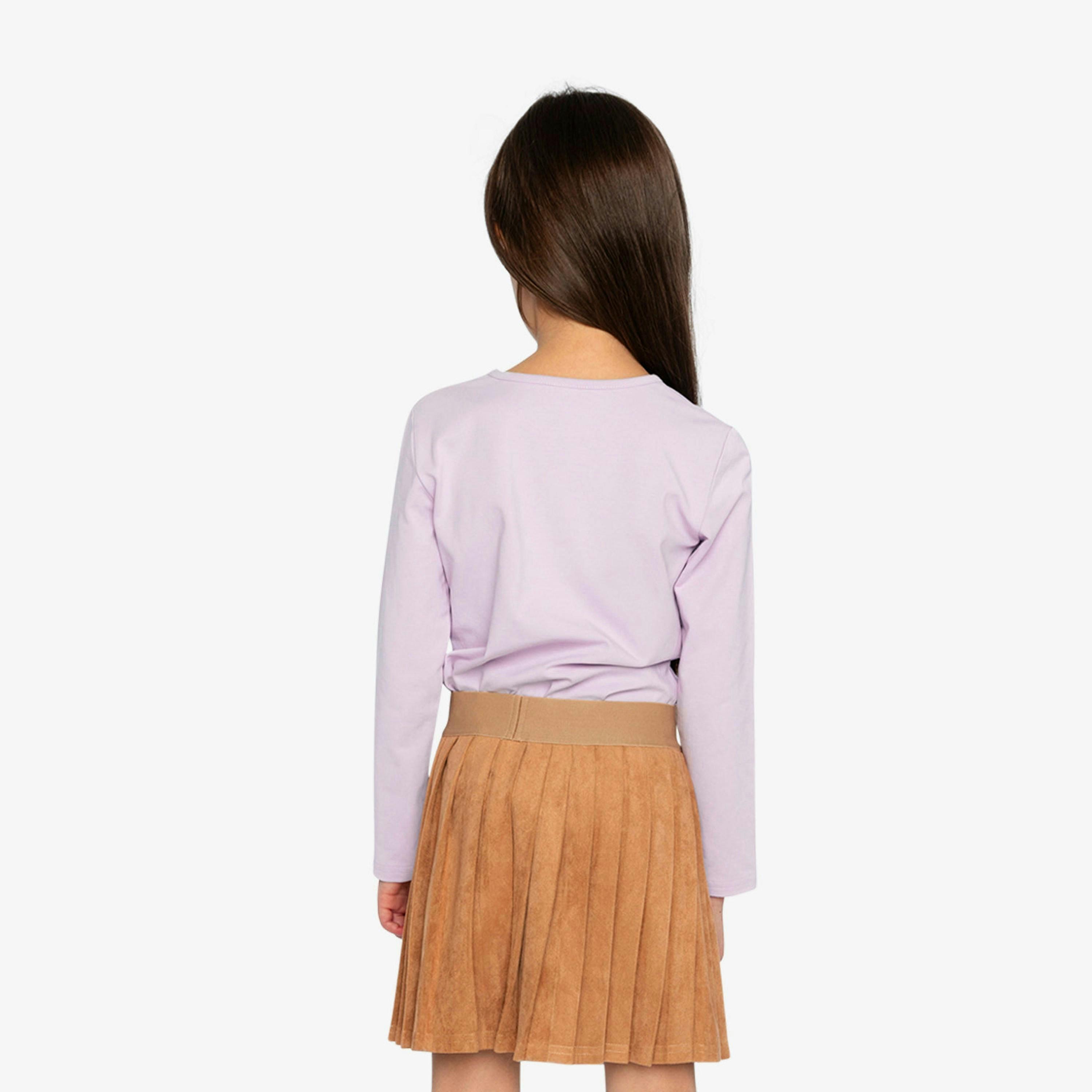 Long Sleeve Organic Cotton T-Shirt Lavender , view 4 of 6