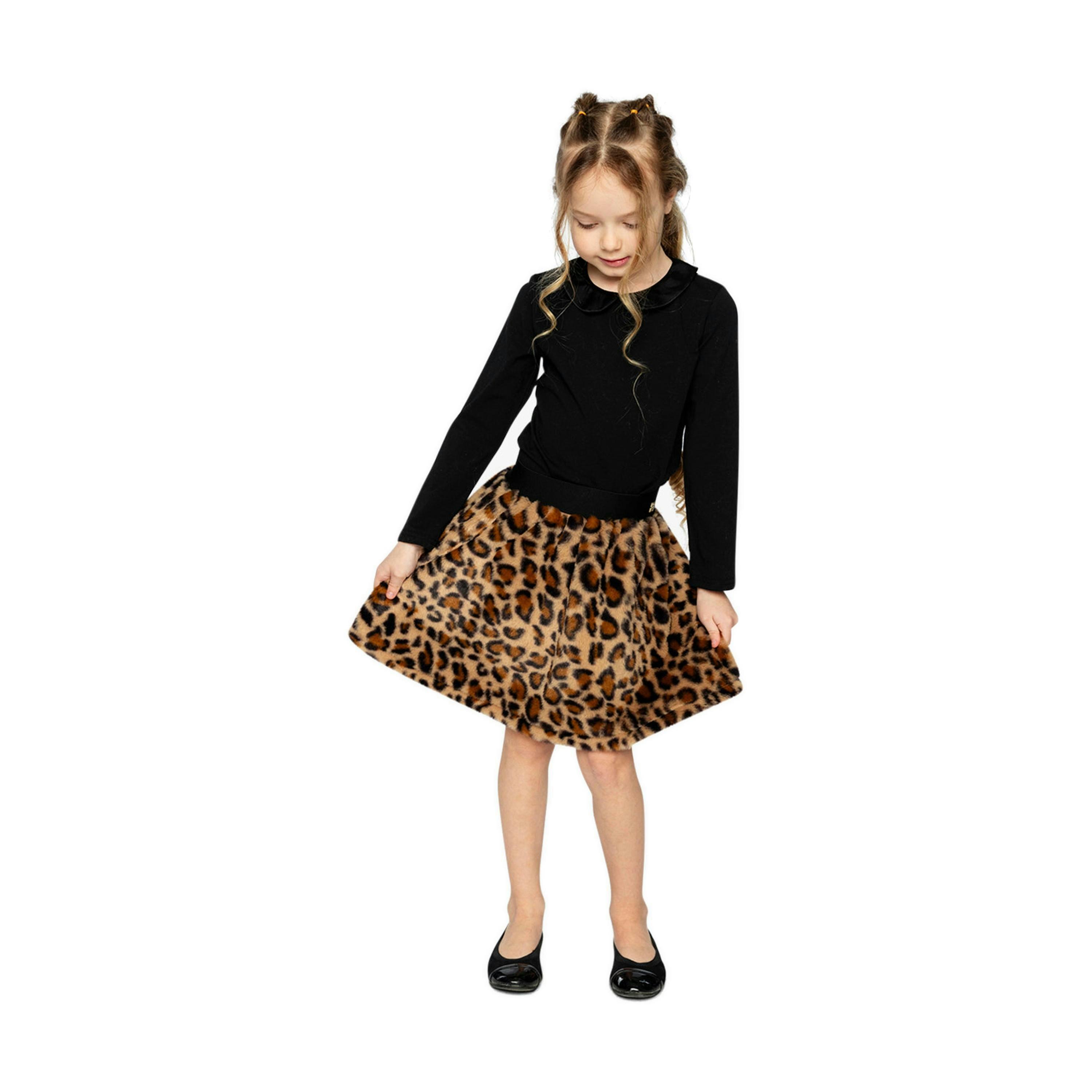 Organic Cotton T-Shirt With Peter Pan Collar Black , view 5 of 6