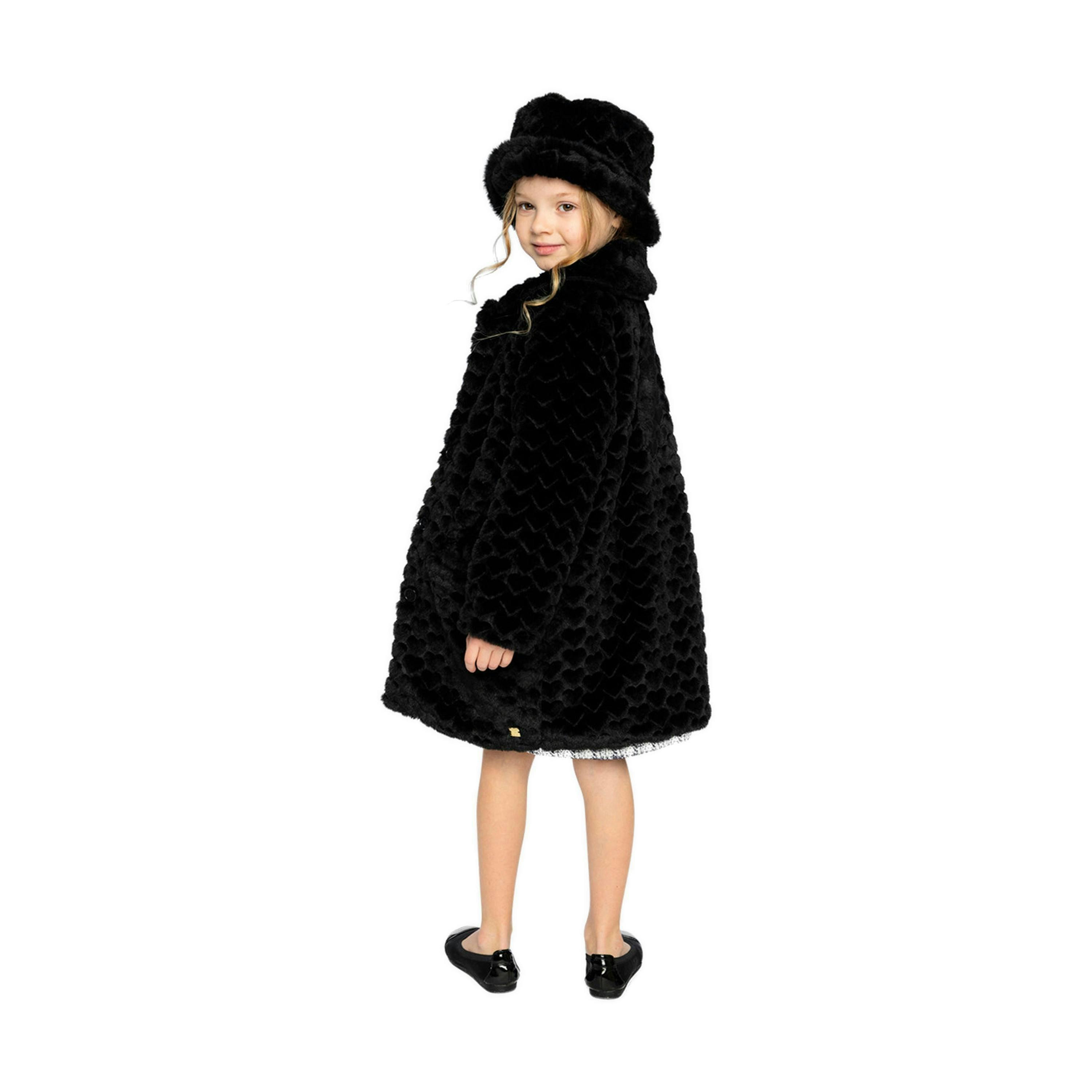 Faux Fur Bucket Hat Black , view 4 of 5
