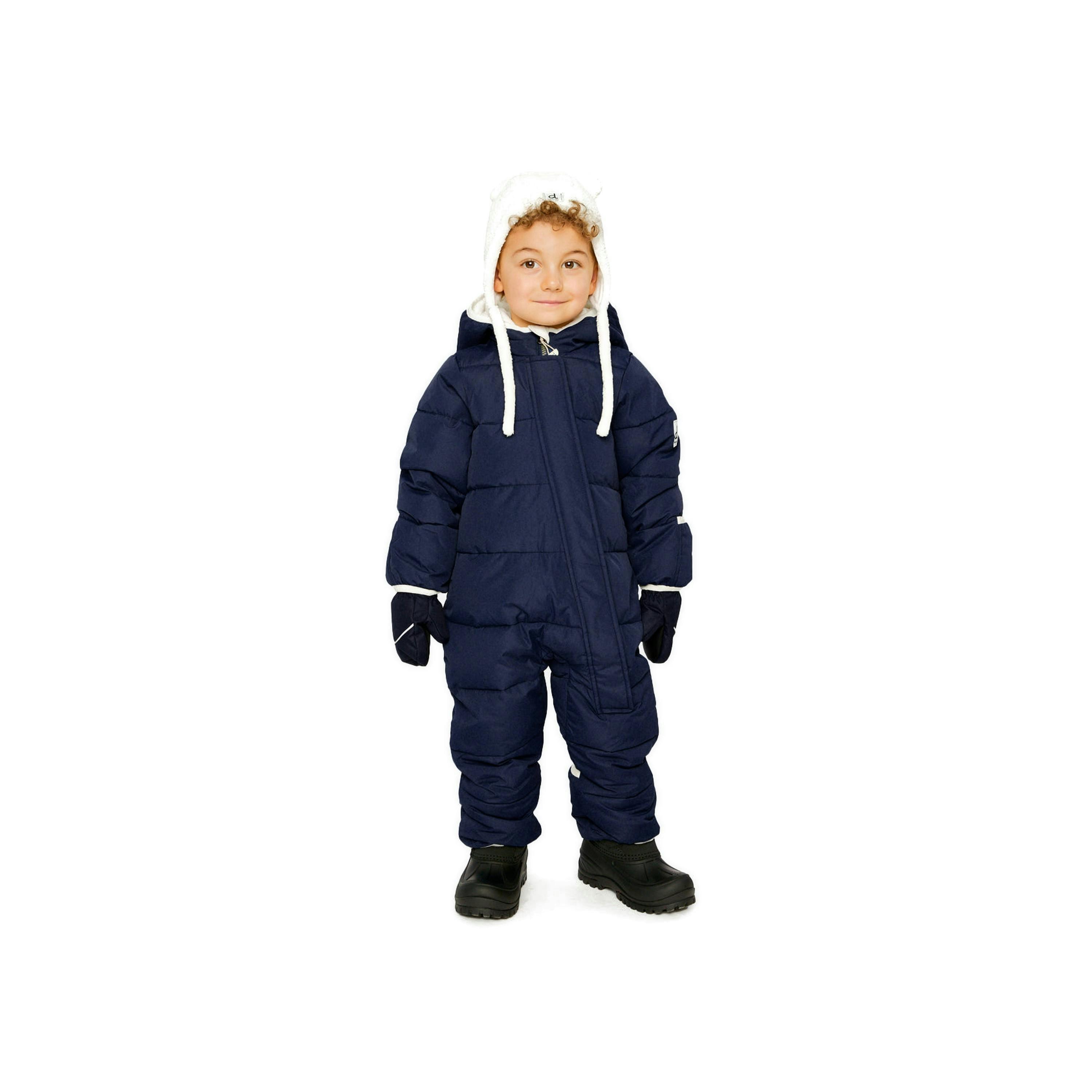 Baby Cloud One Piece Snowsuit Adapted For Car Seats Dark Blue , view 2 of 5