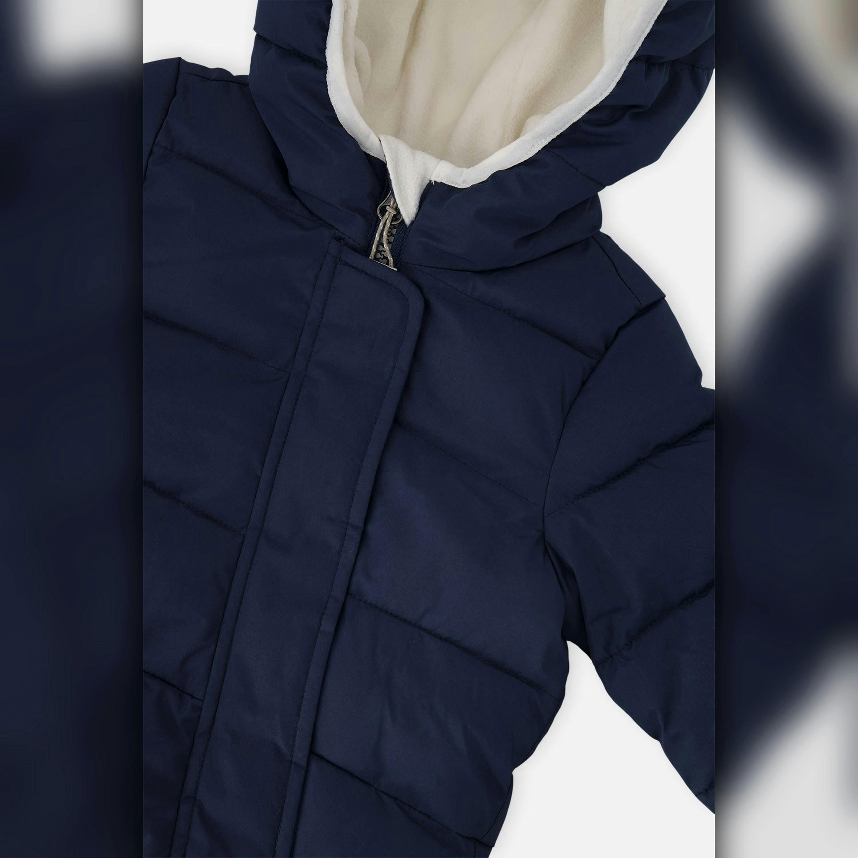 Baby Cloud One Piece Snowsuit Adapted For Car Seats Dark Blue , view 4 of 5