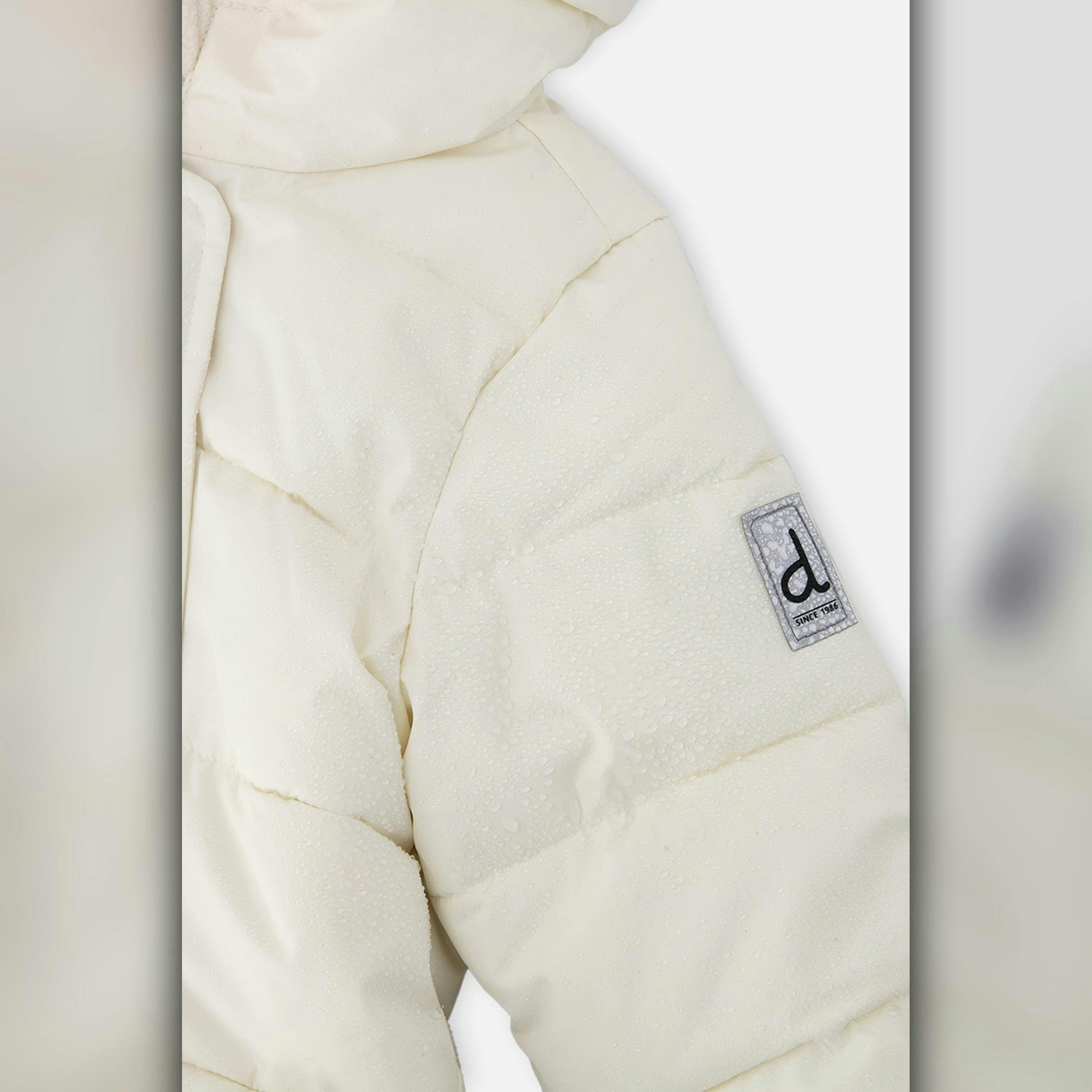 Baby Cloud One Piece Snowsuit Adapted For Car Seats Off White , view 4 of 4