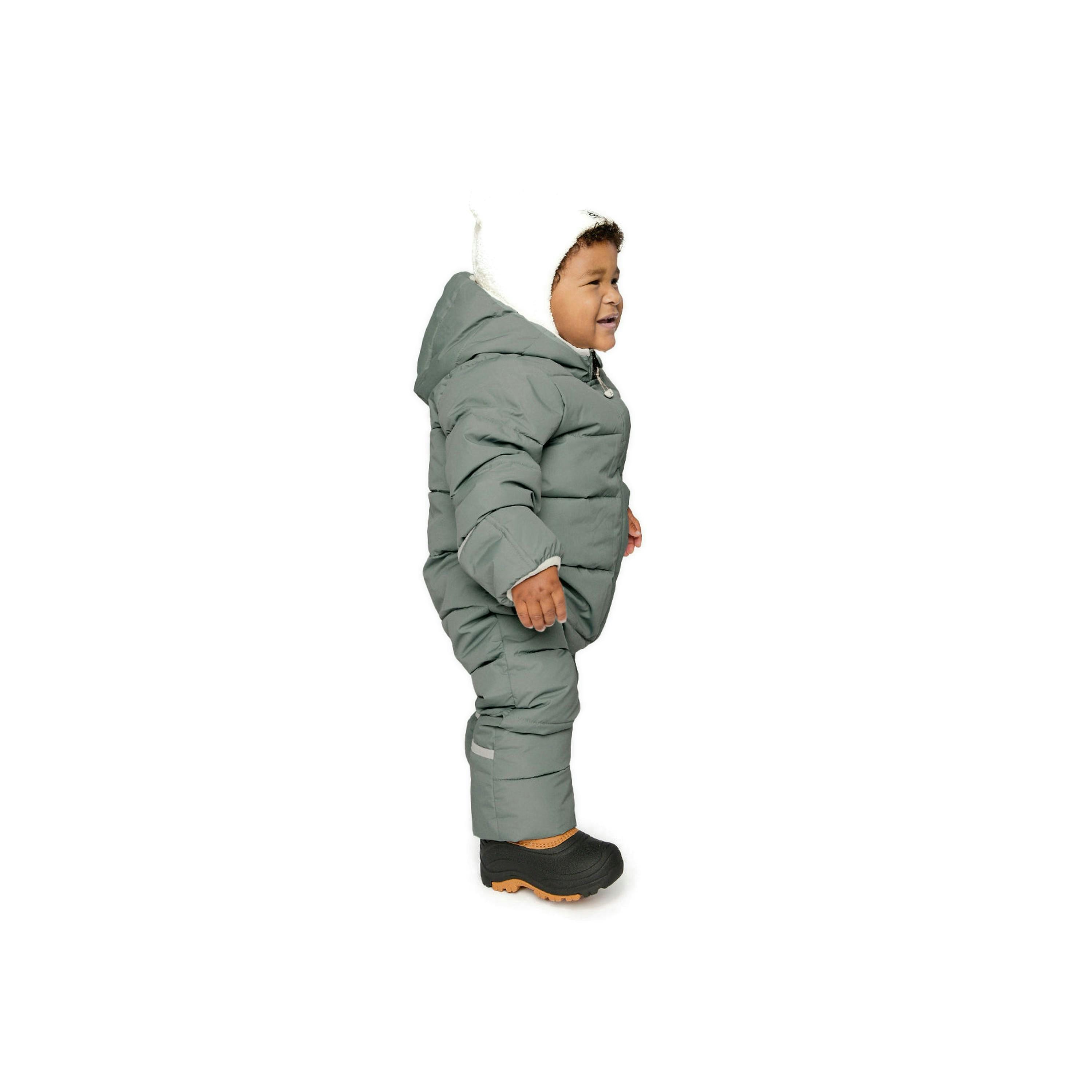 Baby Cloud One Piece Snowsuit Adapted For Car Seats Sage Green , view 2 of 4