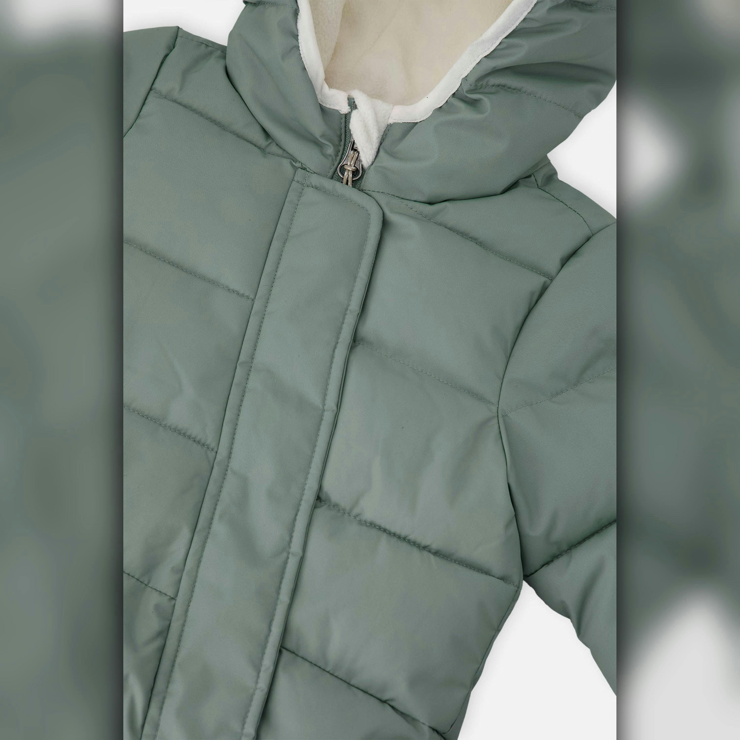 Baby Cloud One Piece Snowsuit Adapted For Car Seats Sage Green , view 3 of 4
