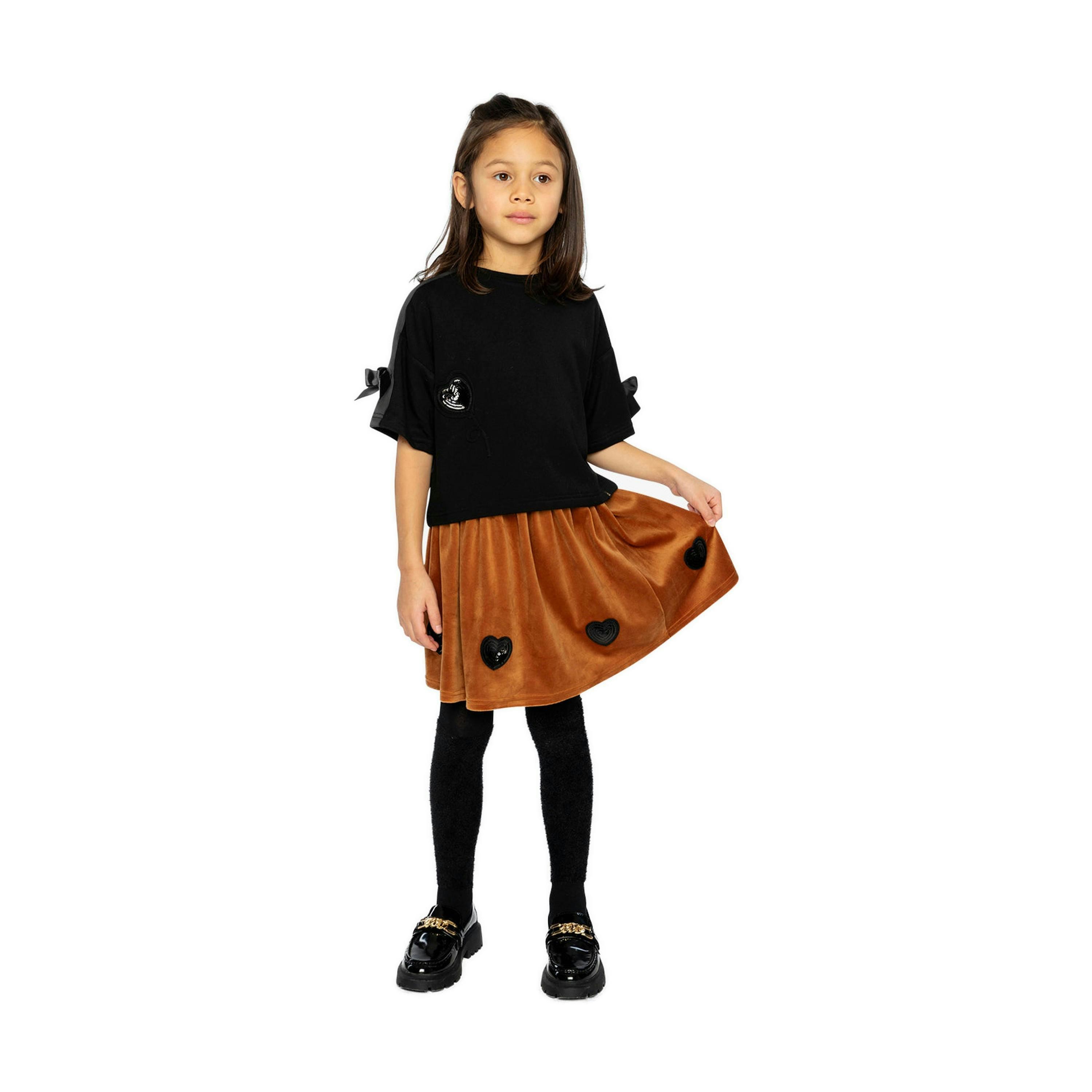 Velvet Skirt Brown , view 5 of 6