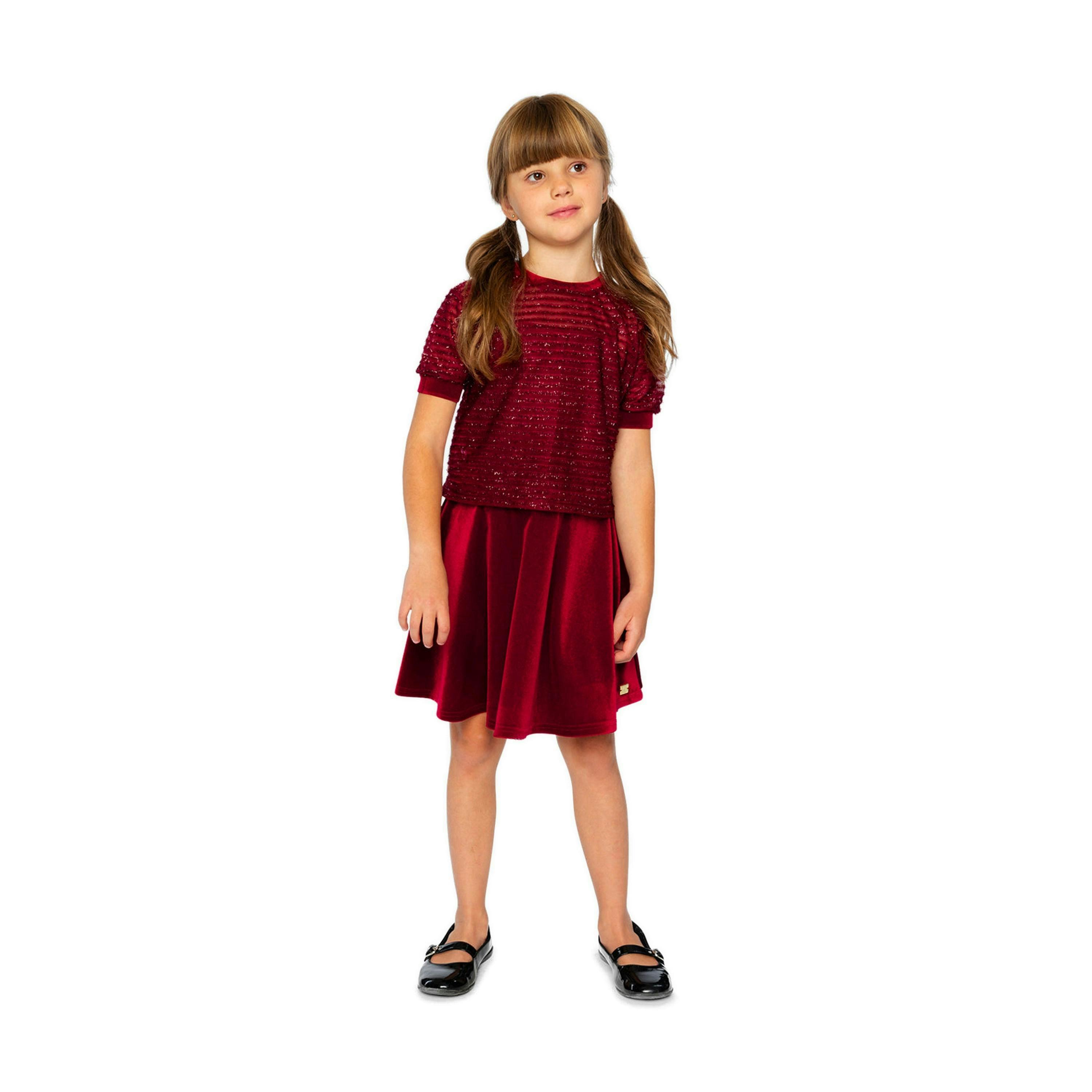Velvet Skirt Red , view 5 of 6