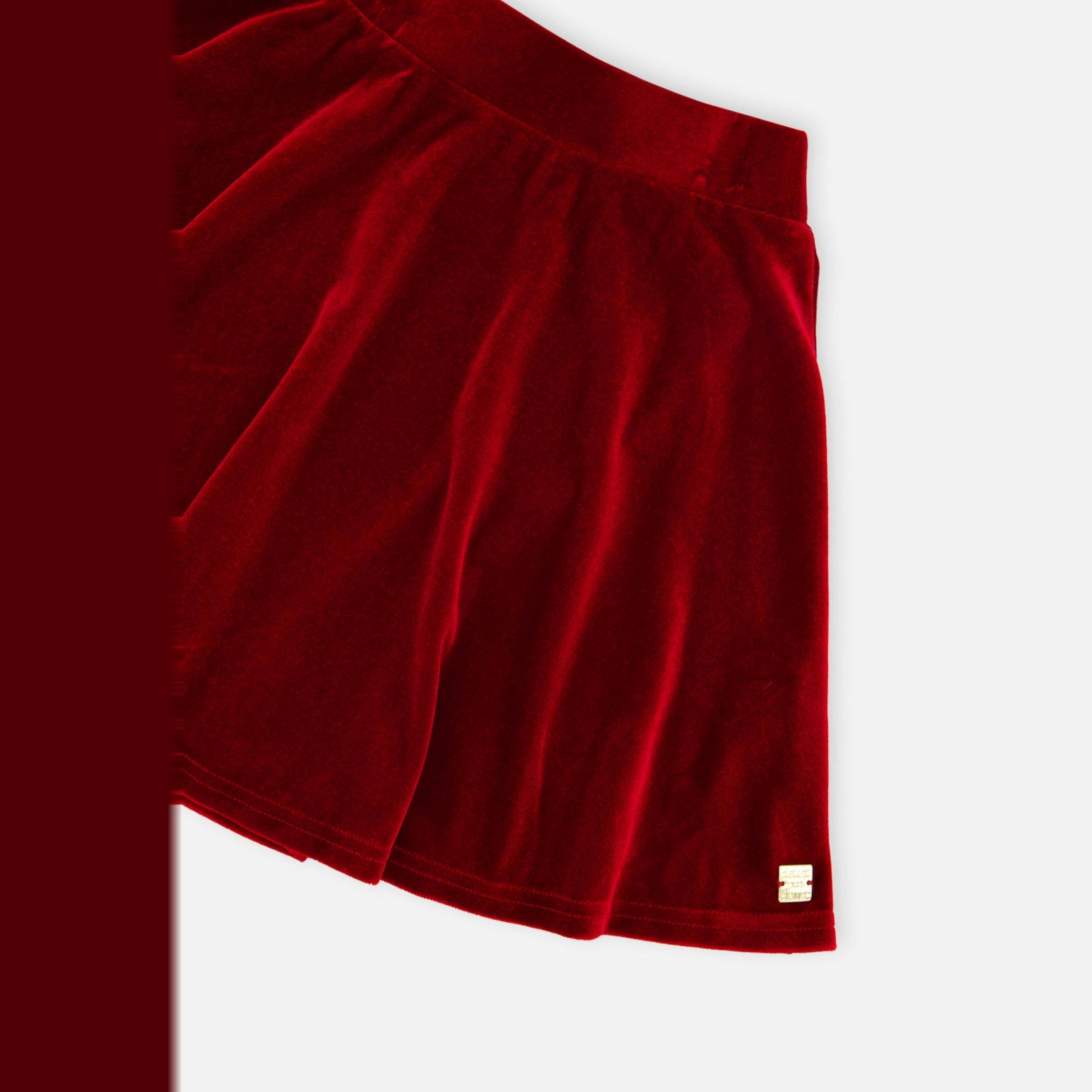 Velvet Skirt Red , view 6 of 6