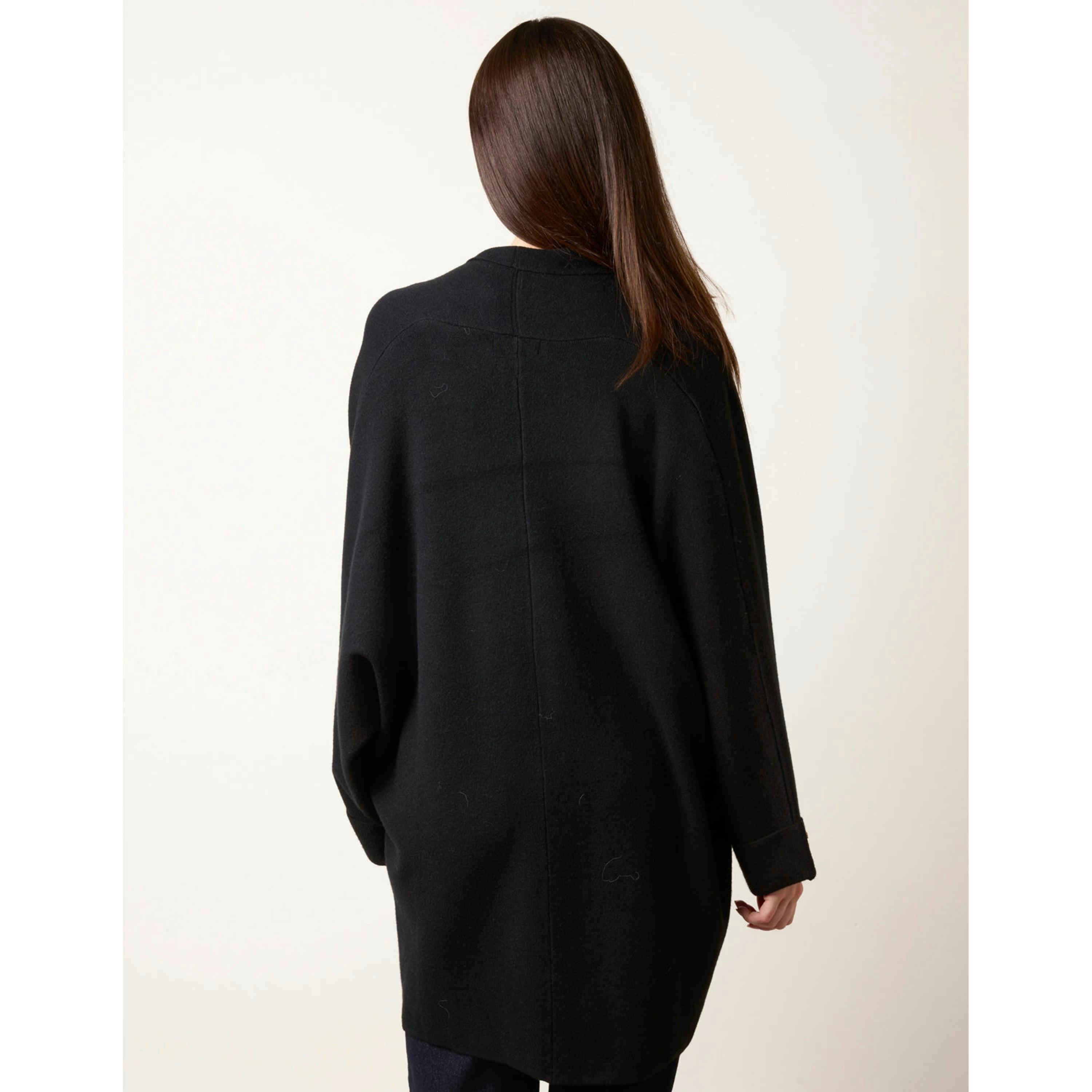 Blue Vanilla Heavy Knit Cardigan  in Black , view 2 of 4