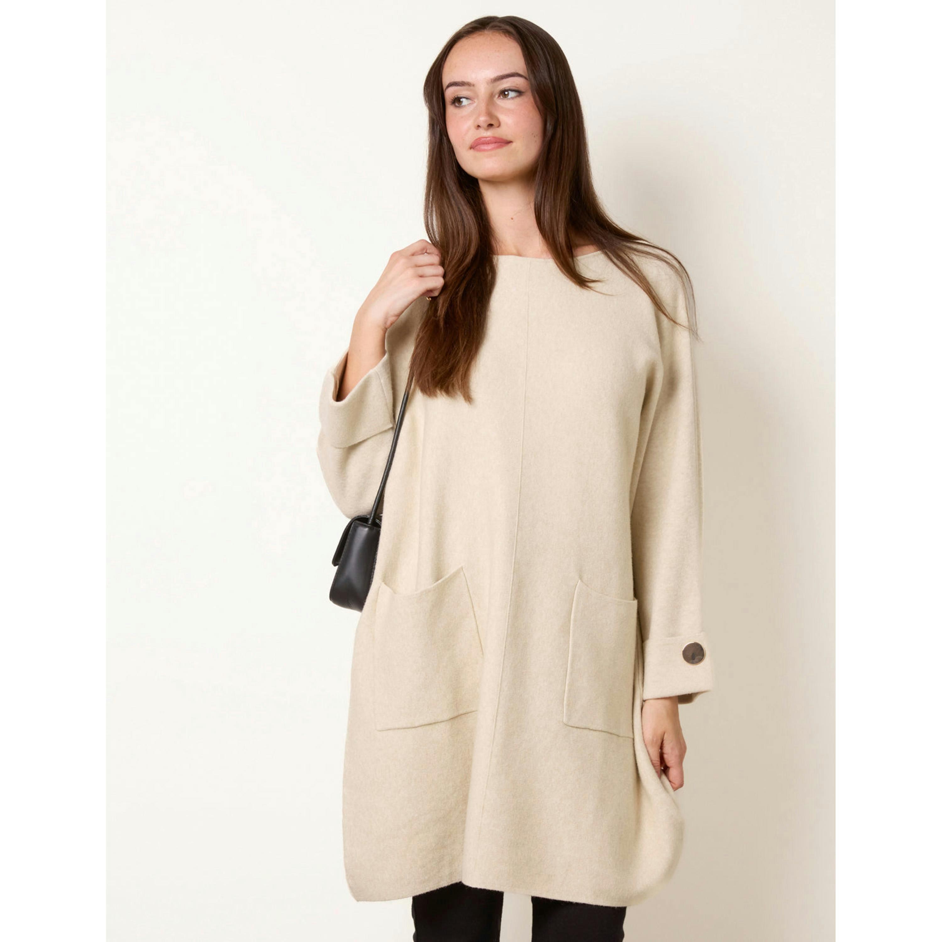 Blue Vanilla Front Seam Pocket Tunic  in Beige , view 1 of 4