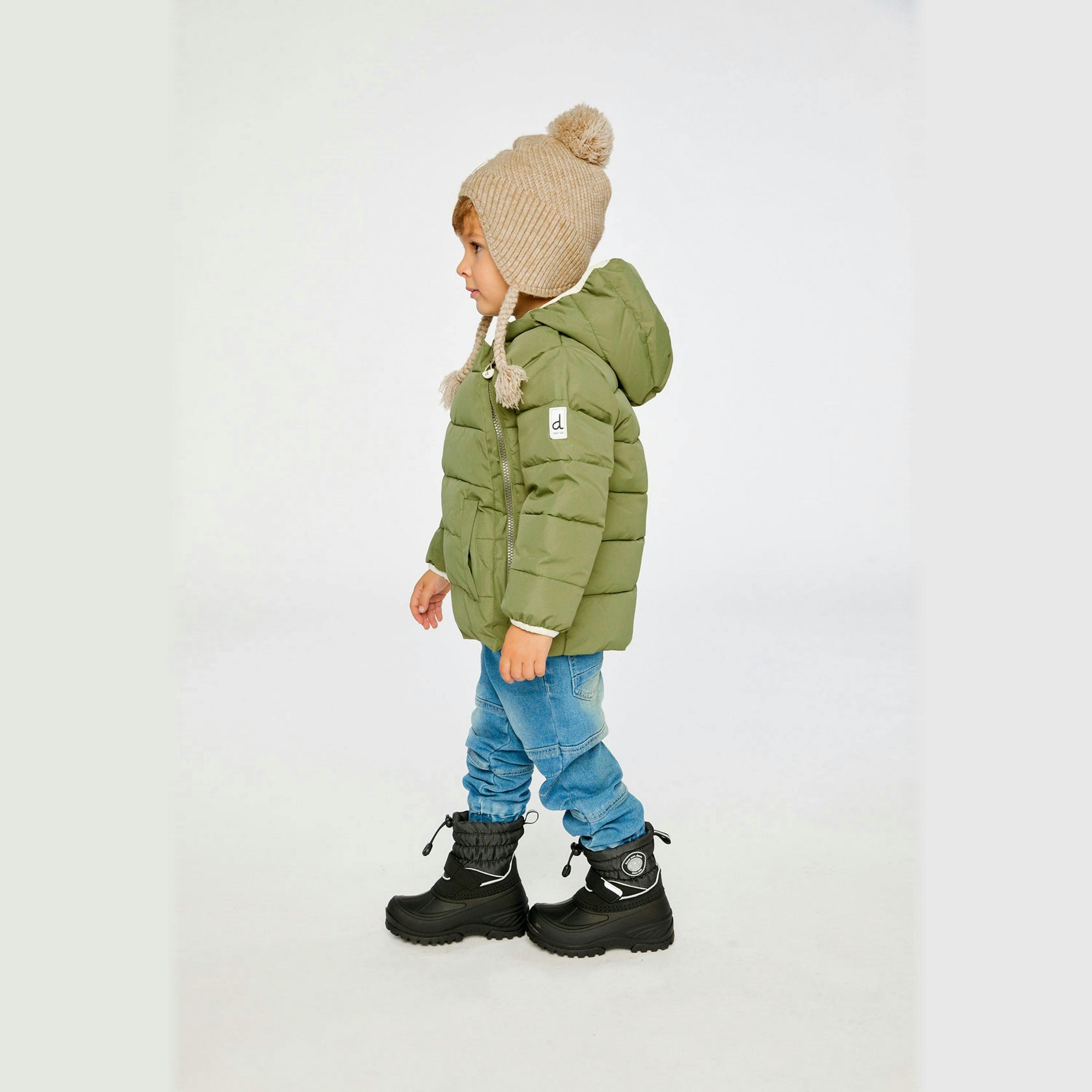 Winter Jacket Adapted For Car Seats Olive Green , view 3 of 6