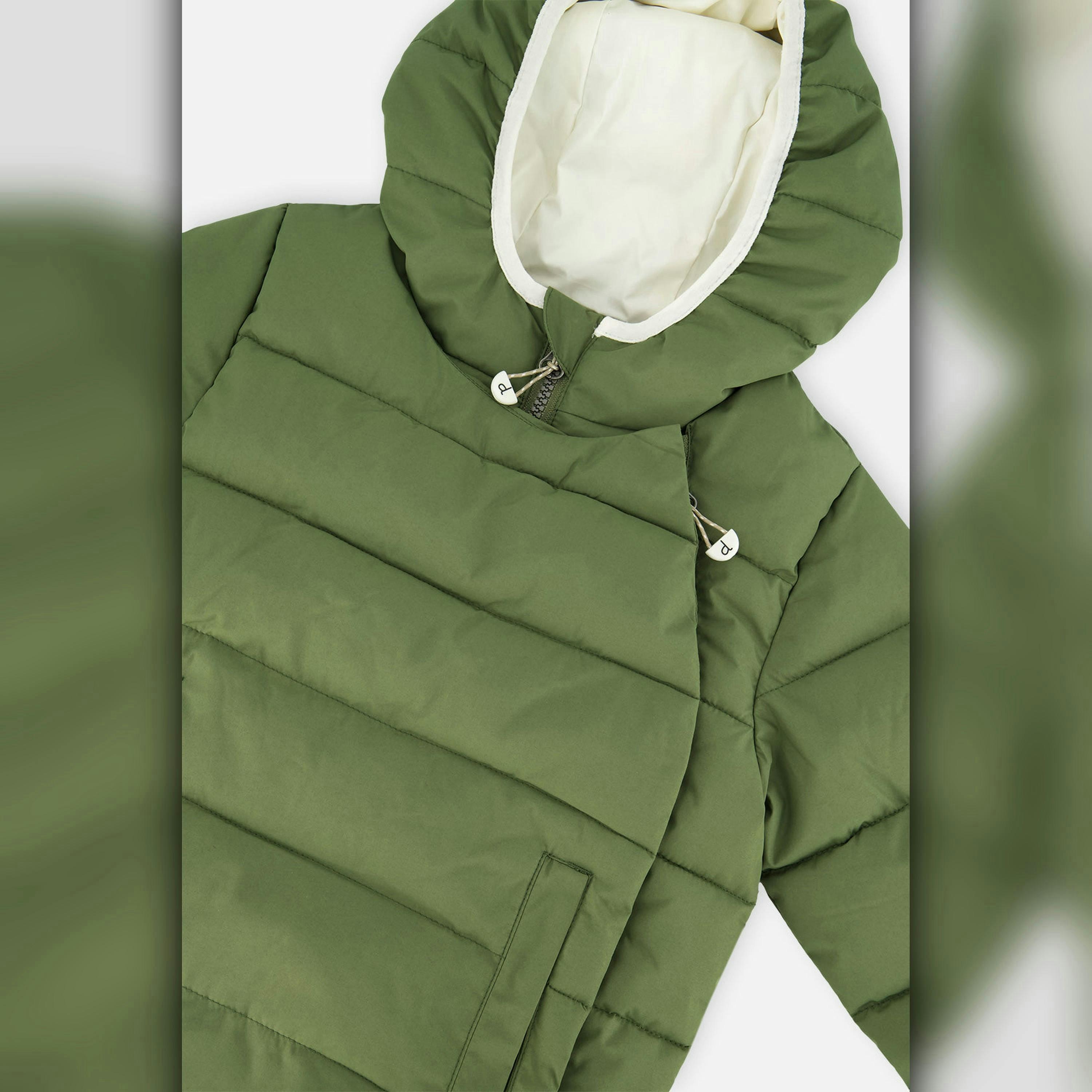 Winter Jacket Adapted For Car Seats Olive Green , view 5 of 6