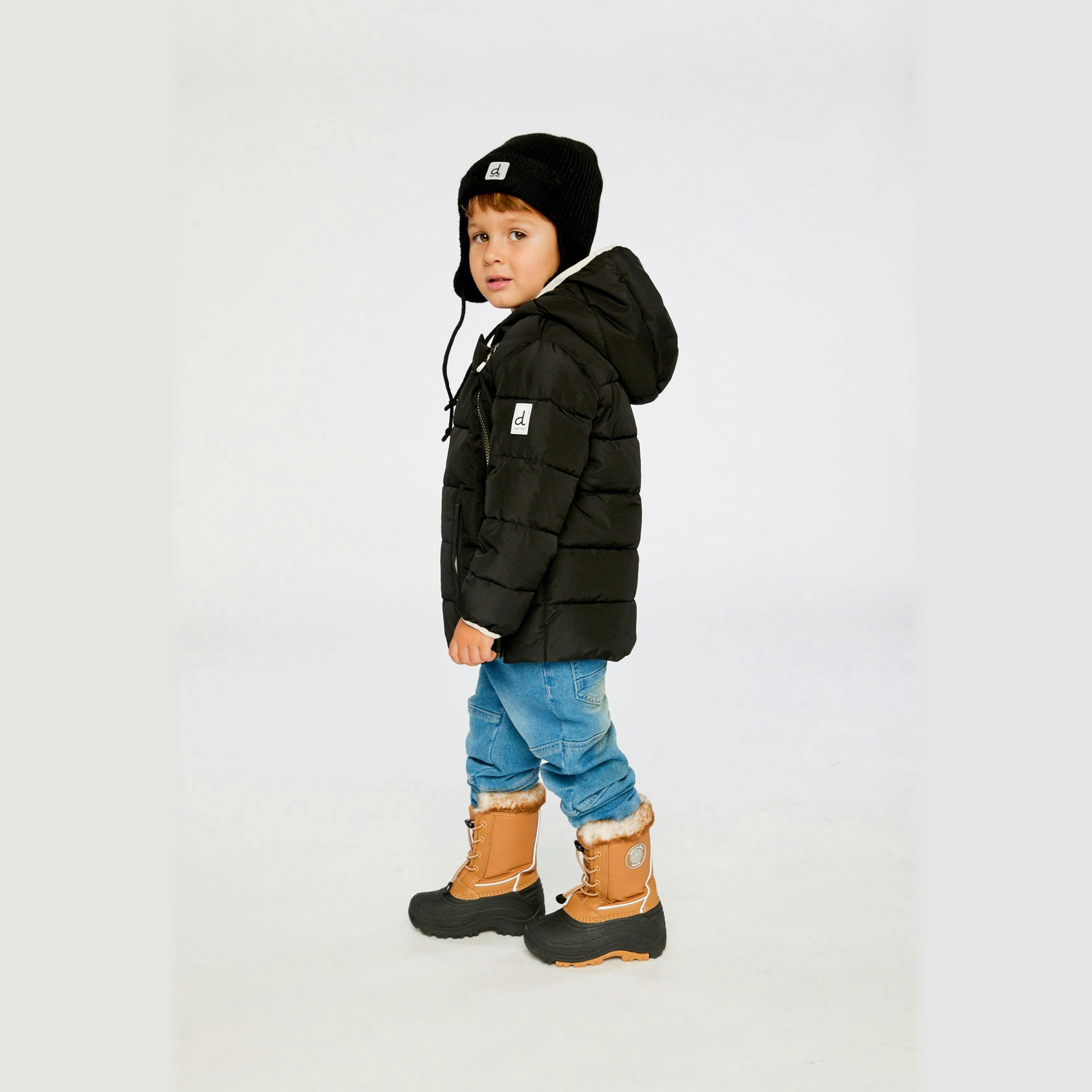 Winter Jacket Adapted For Car Seats Black , view 3 of 6