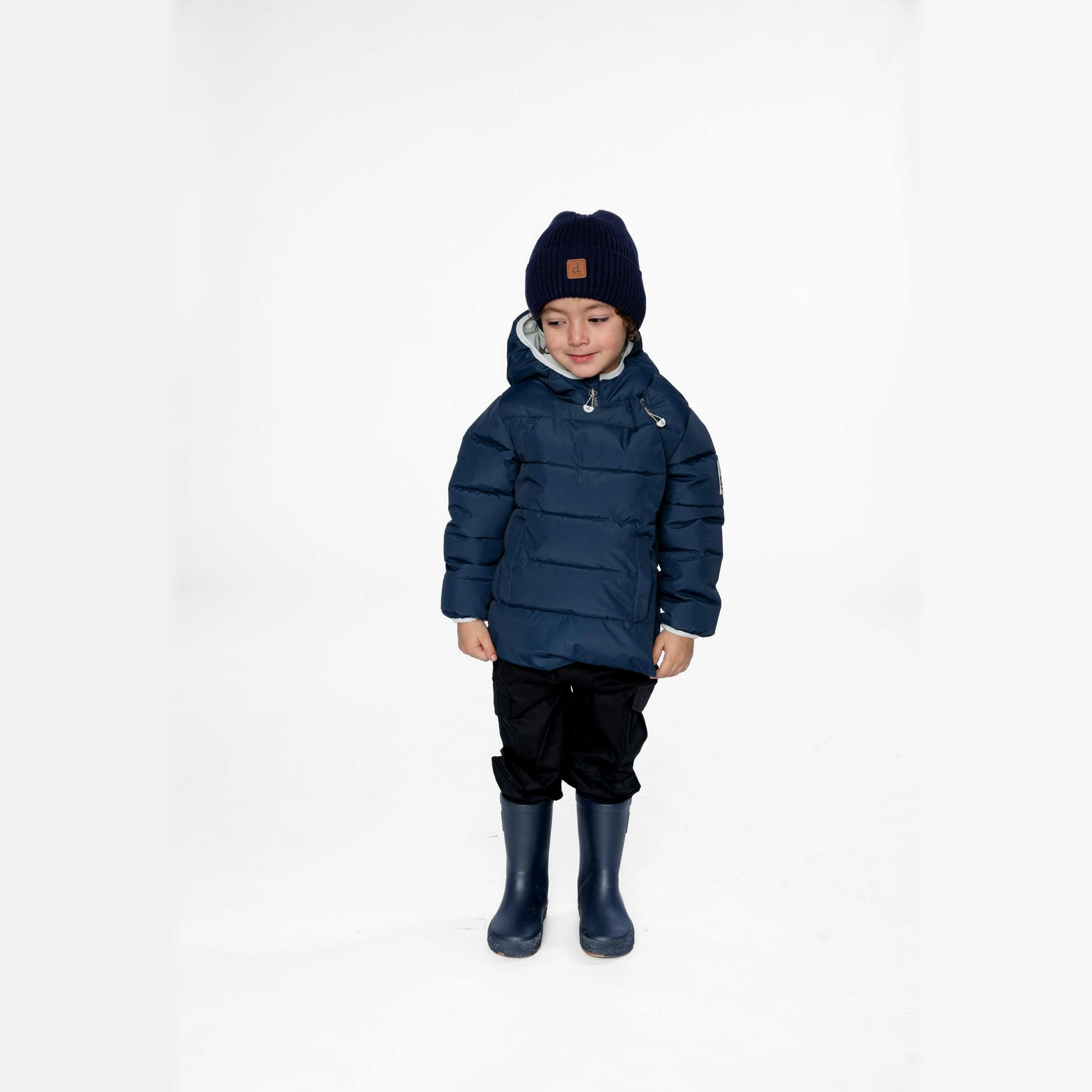 Winter Jacket Adapted For Car Seats Dark Blue , view 2 of 6