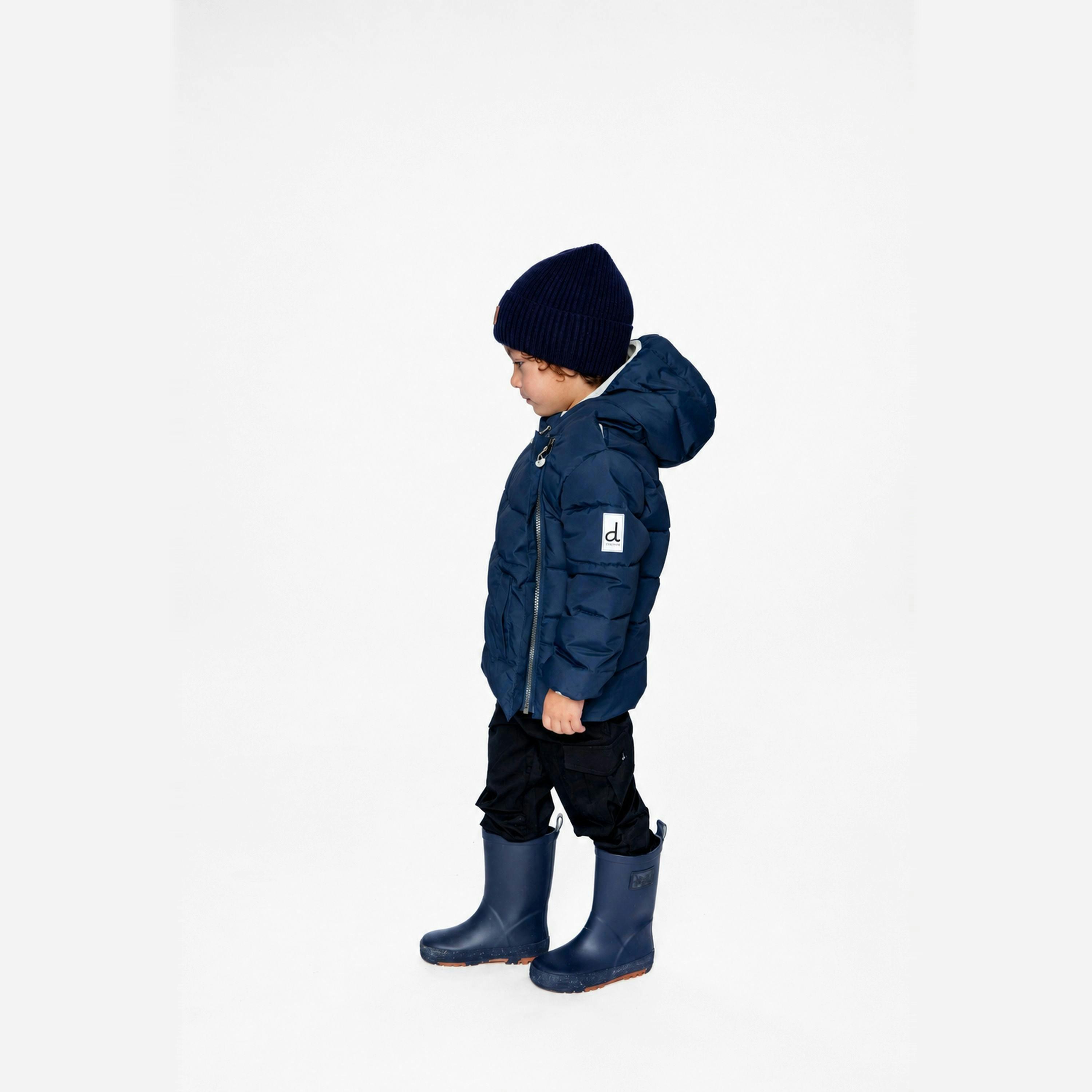Winter Jacket Adapted For Car Seats Dark Blue , view 3 of 6