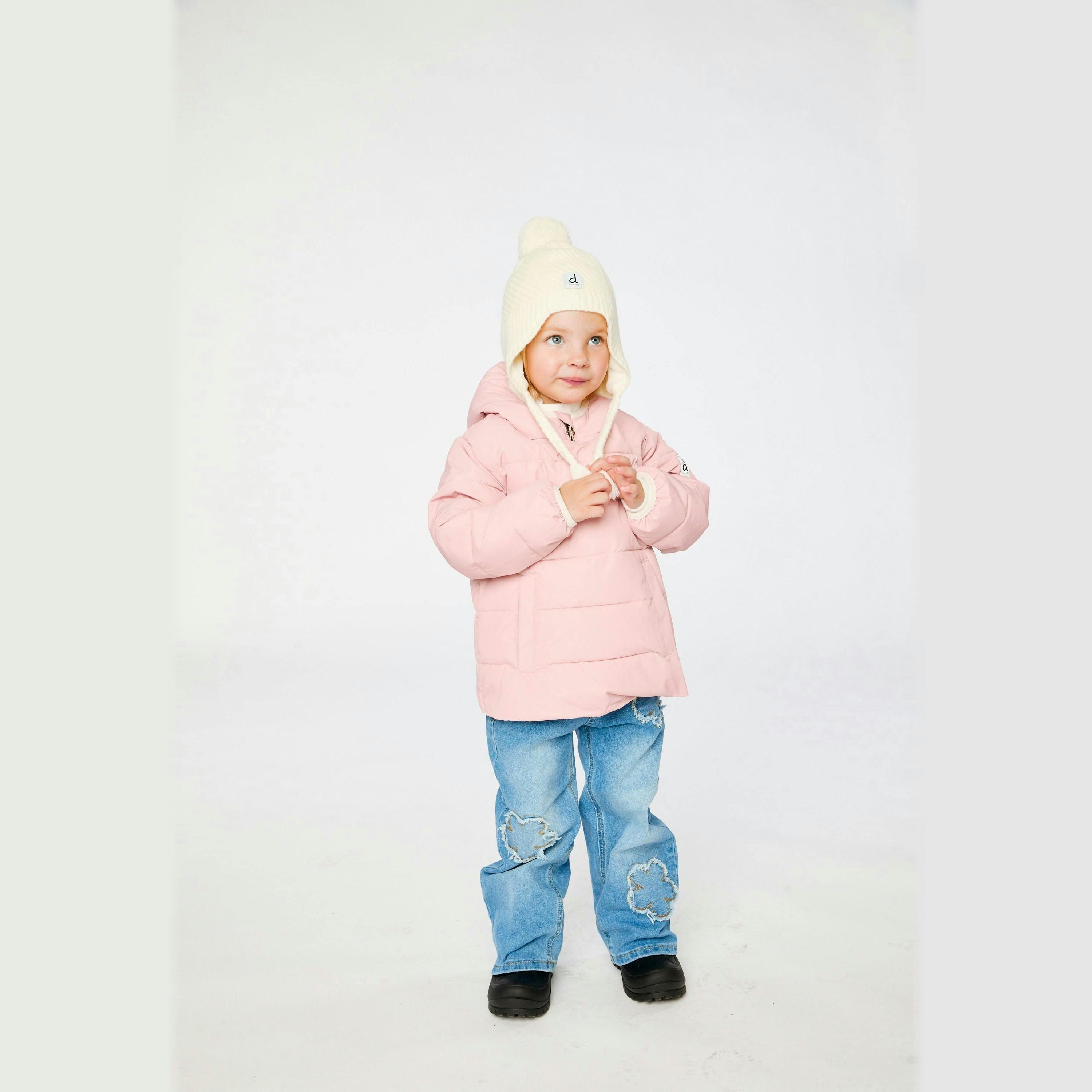 Winter Jacket Adapted For Car Seats Pale Dusty Pink , view 2 of 6