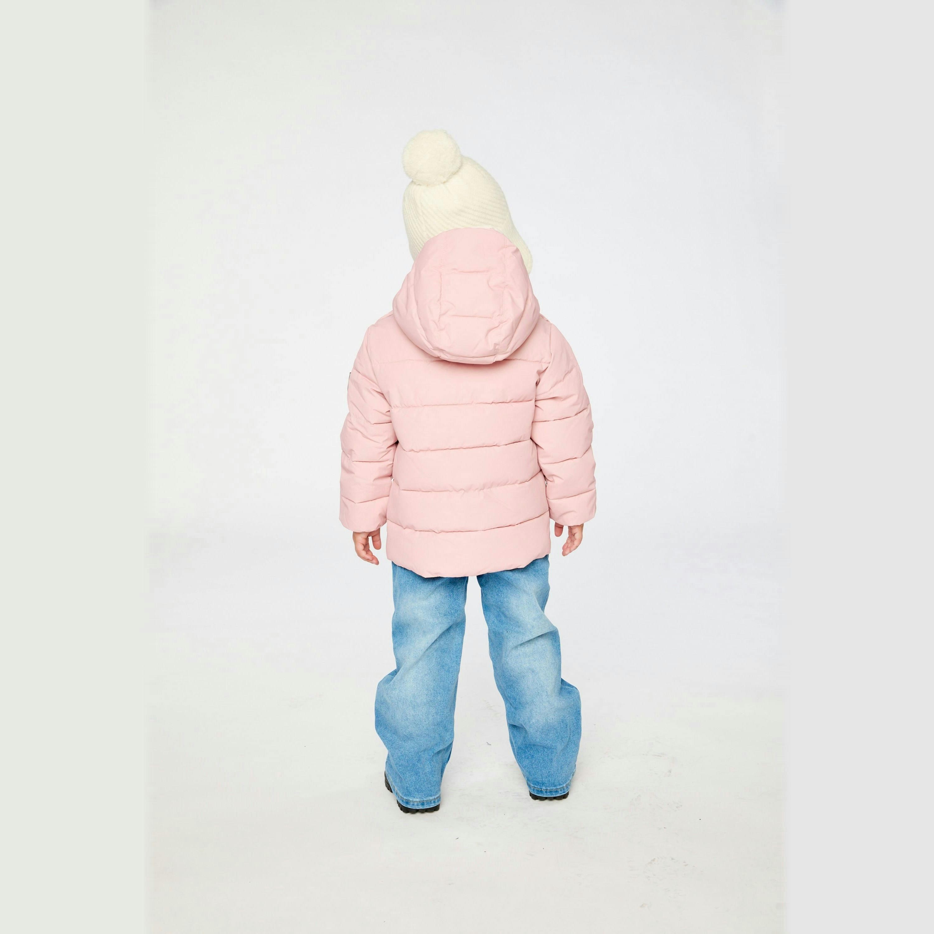Winter Jacket Adapted For Car Seats Pale Dusty Pink , view 4 of 6