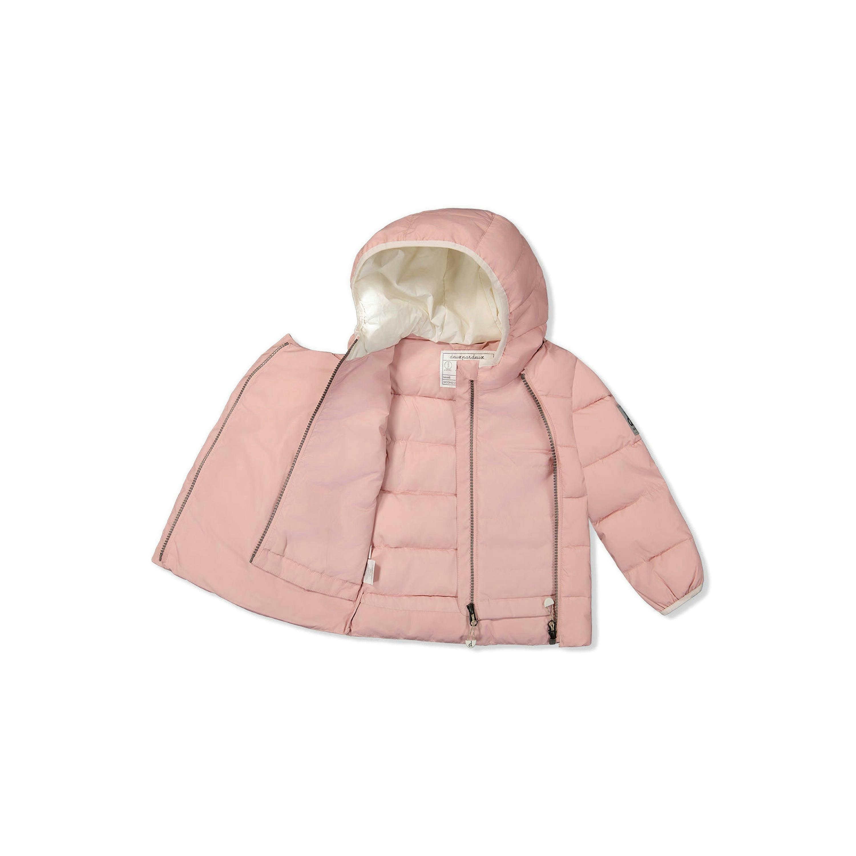 Winter Jacket Adapted For Car Seats Pale Dusty Pink , view 6 of 6
