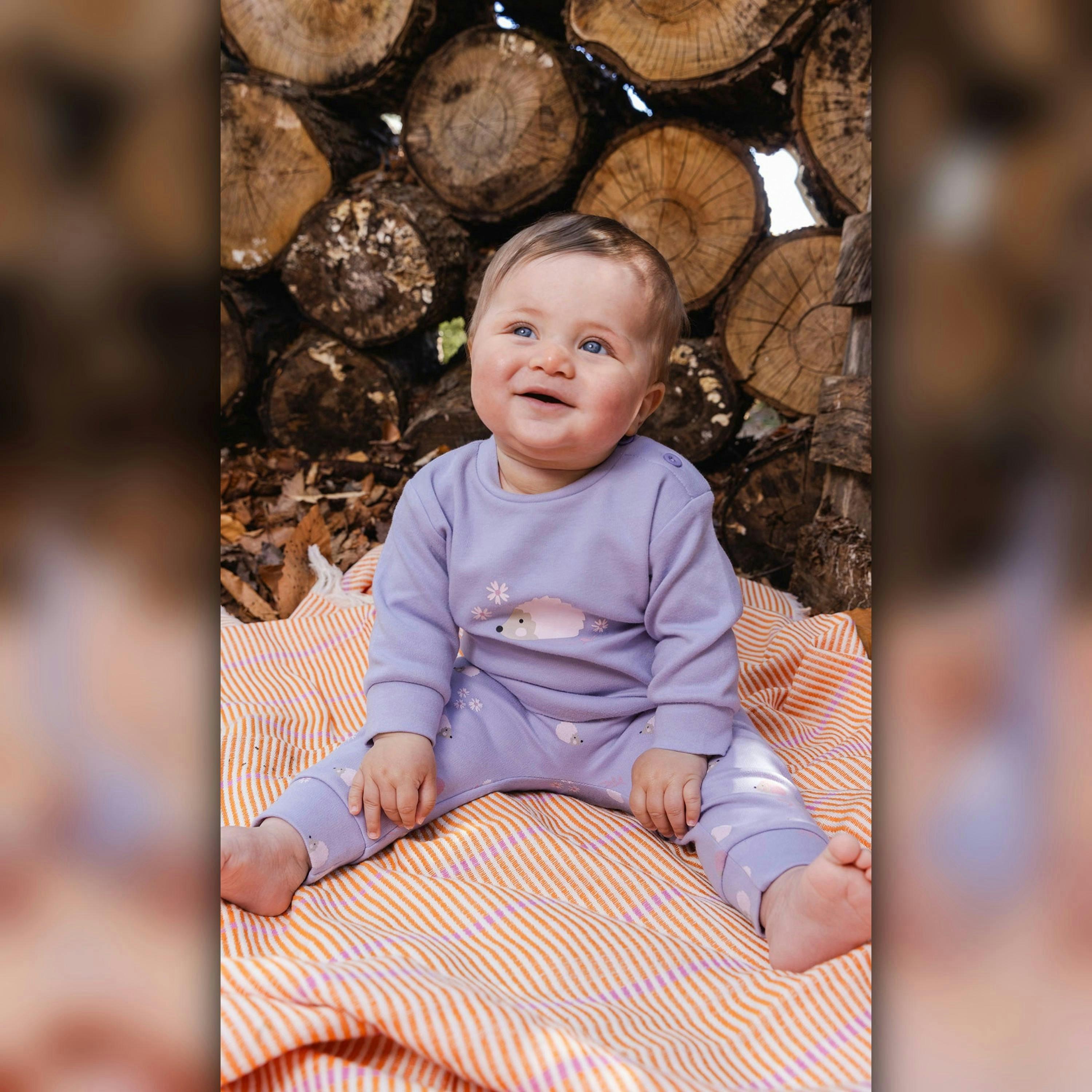 Organic Cotton Pants And Top Set Violet , view 2 of 4