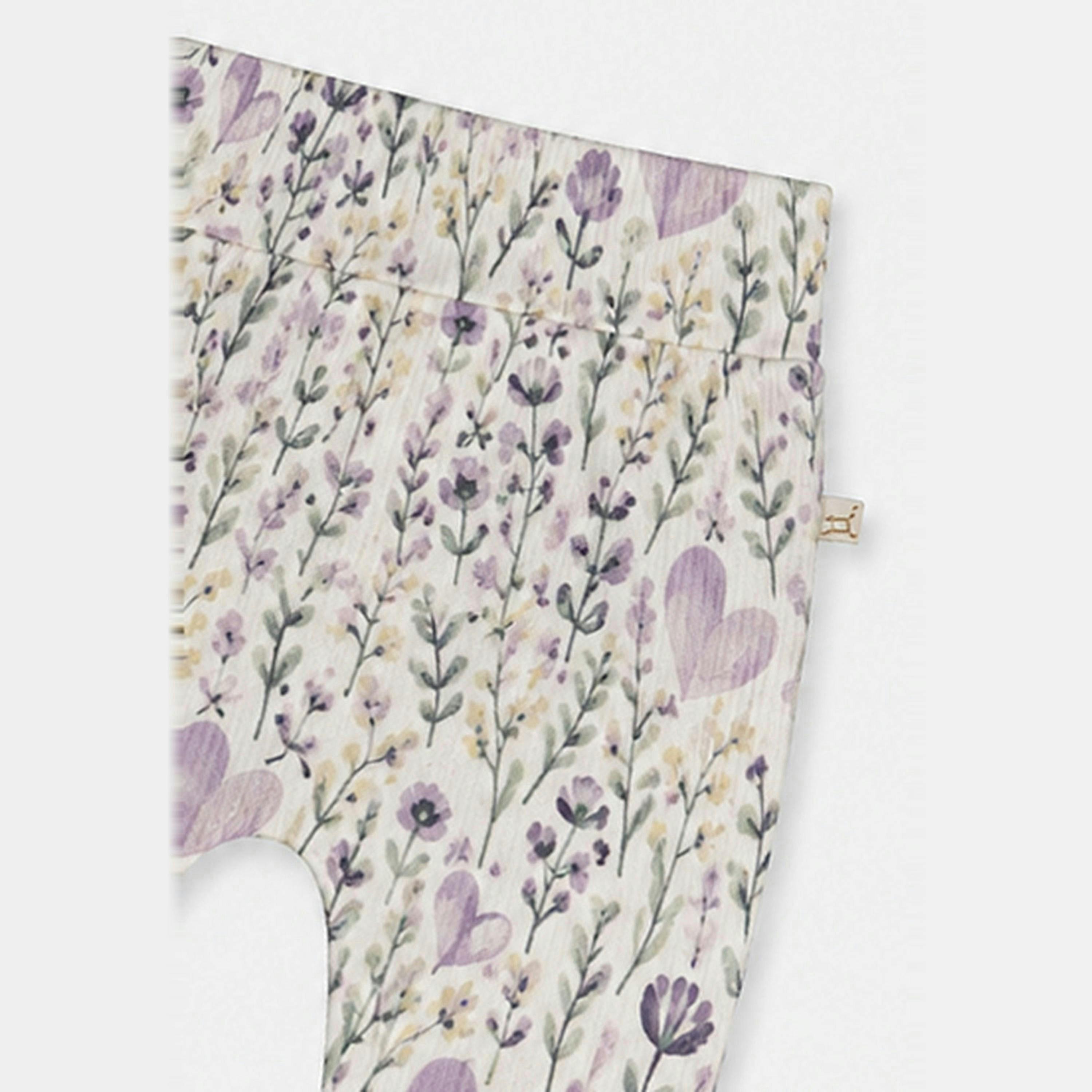 Organic Cotton Evolutive Pants Beige with Heart Print , view 2 of 2