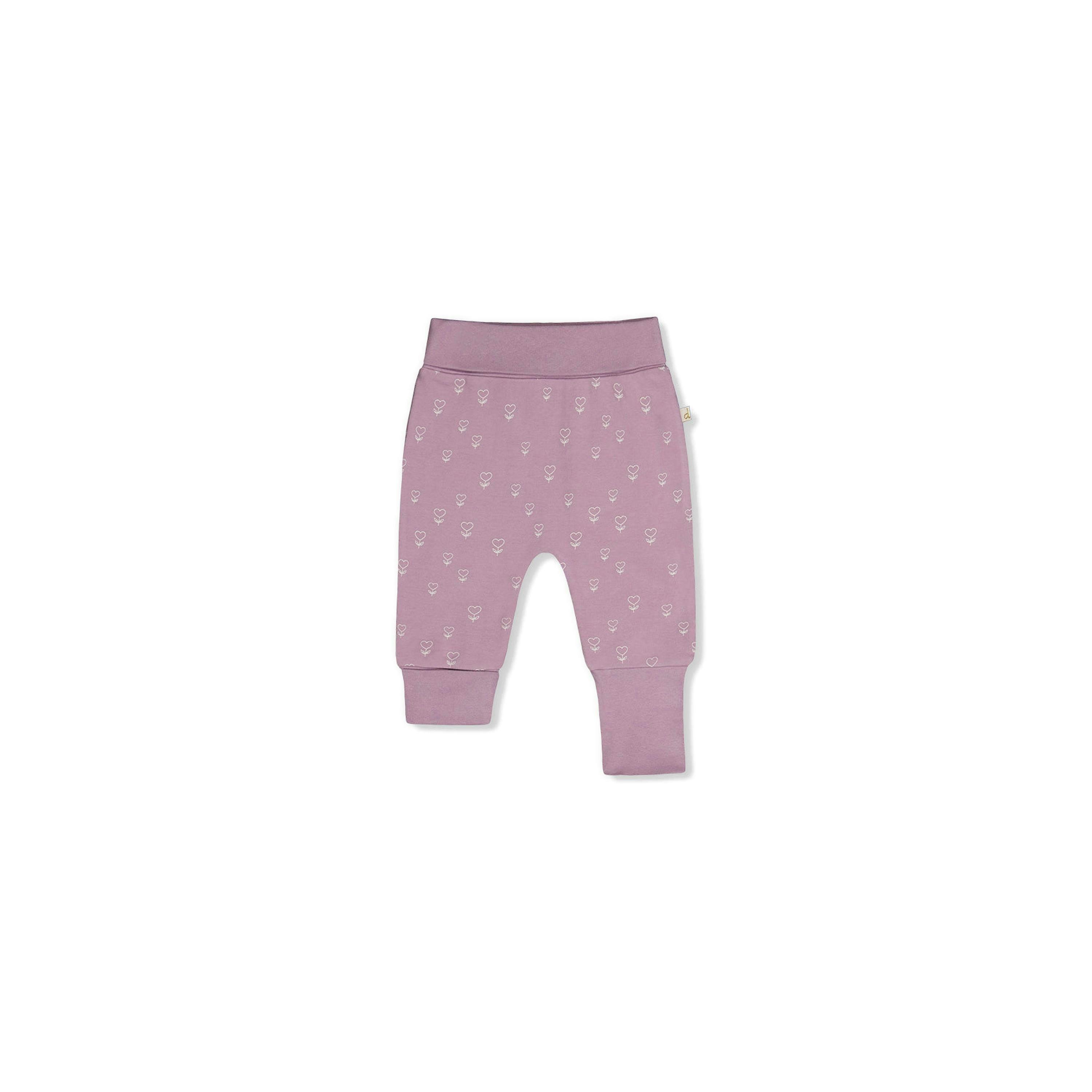 Two Pack Organic Cotton Evolutive Pants Purple Floral Print , view 2 of 3