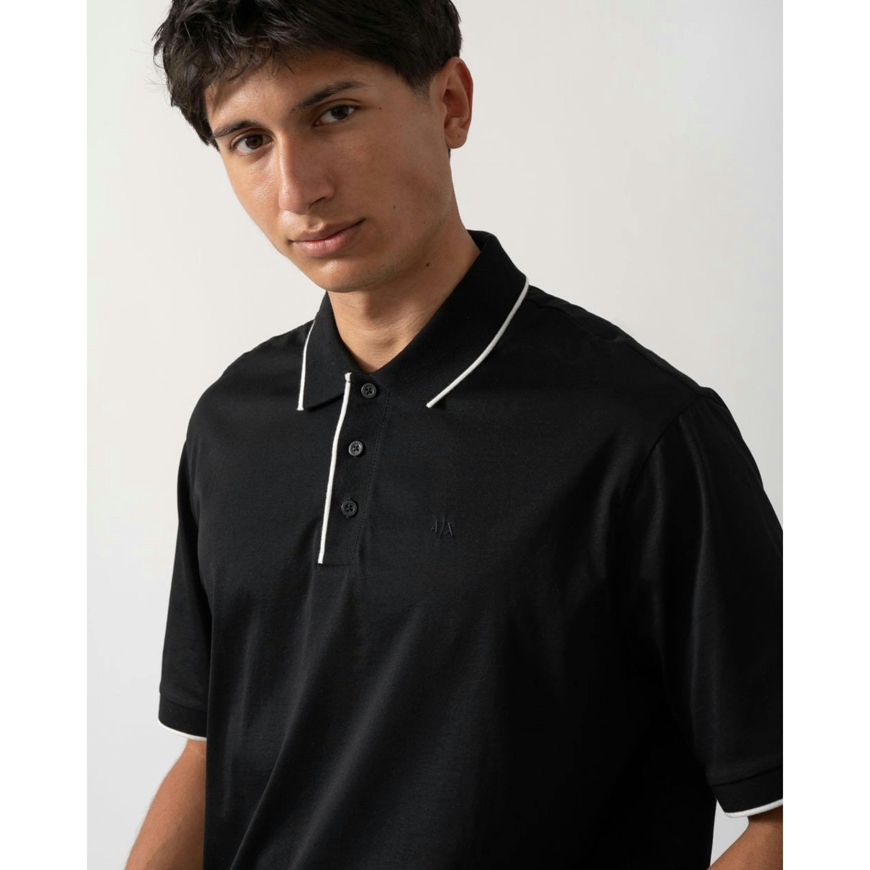 Armani Exchange Polo Shirt  in Black , view 3 of 4