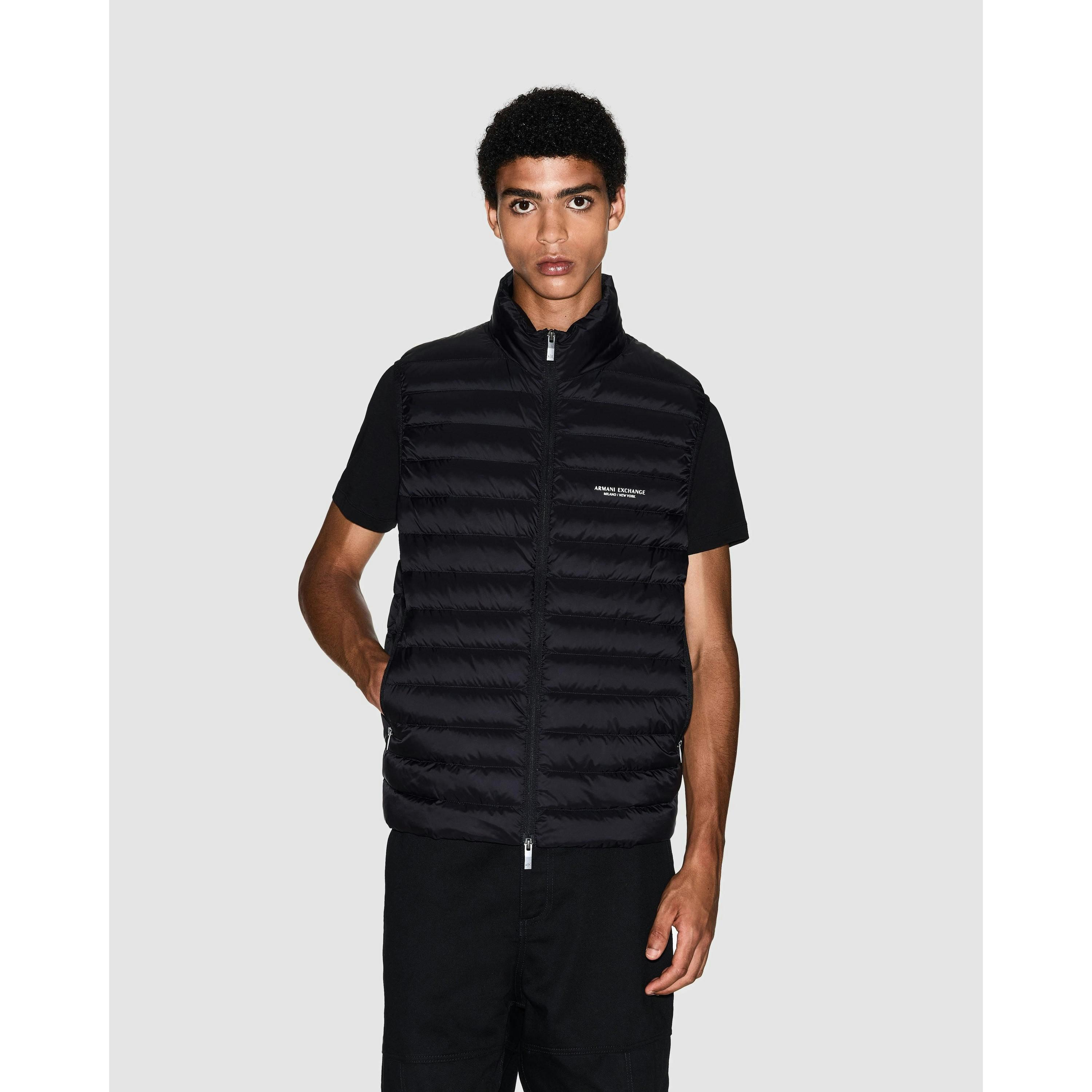 Armani Exchange Milano/New York Gilet  in Black , view 1 of 3