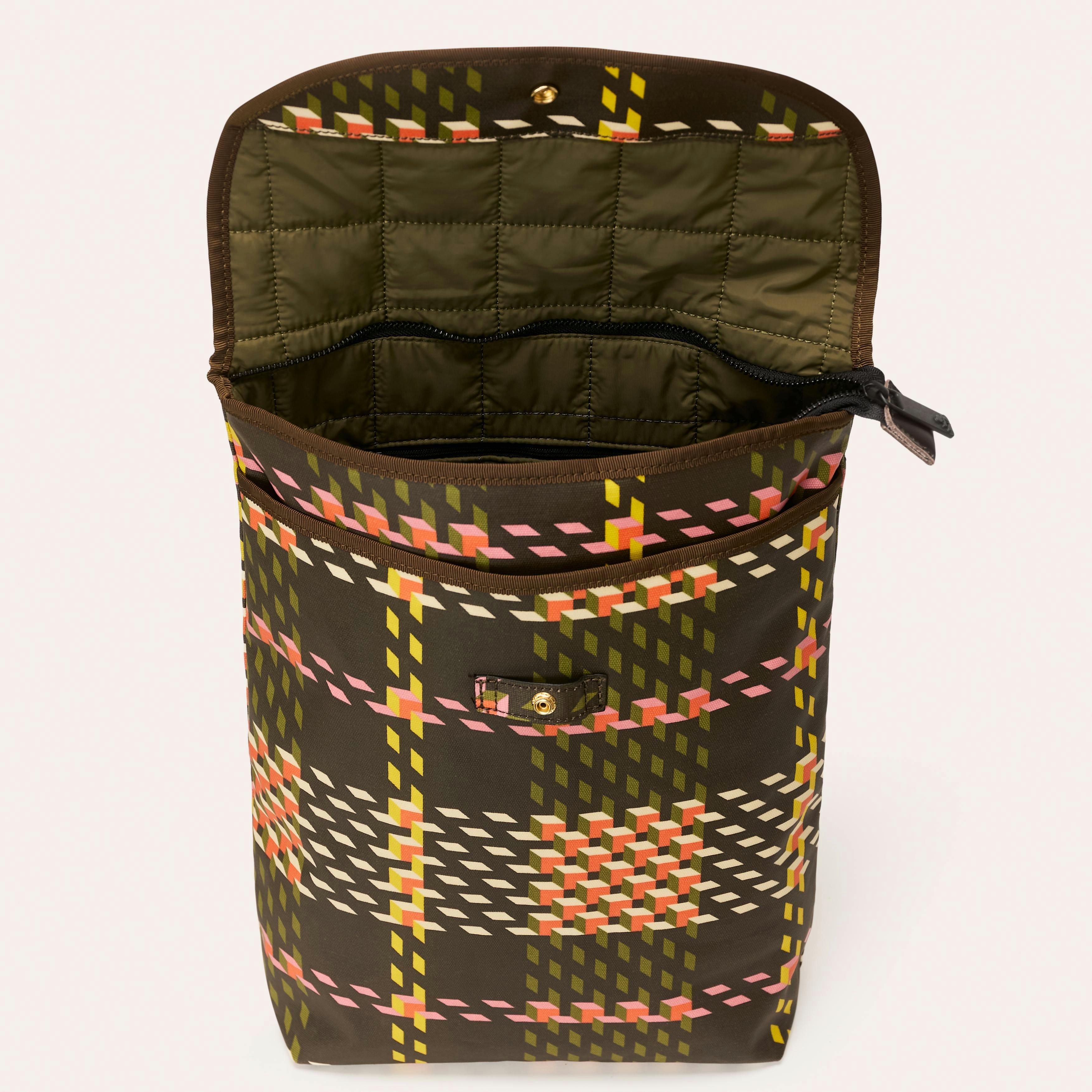 Acre Backpack - Cubic Check Cocoa , view 3 of 4
