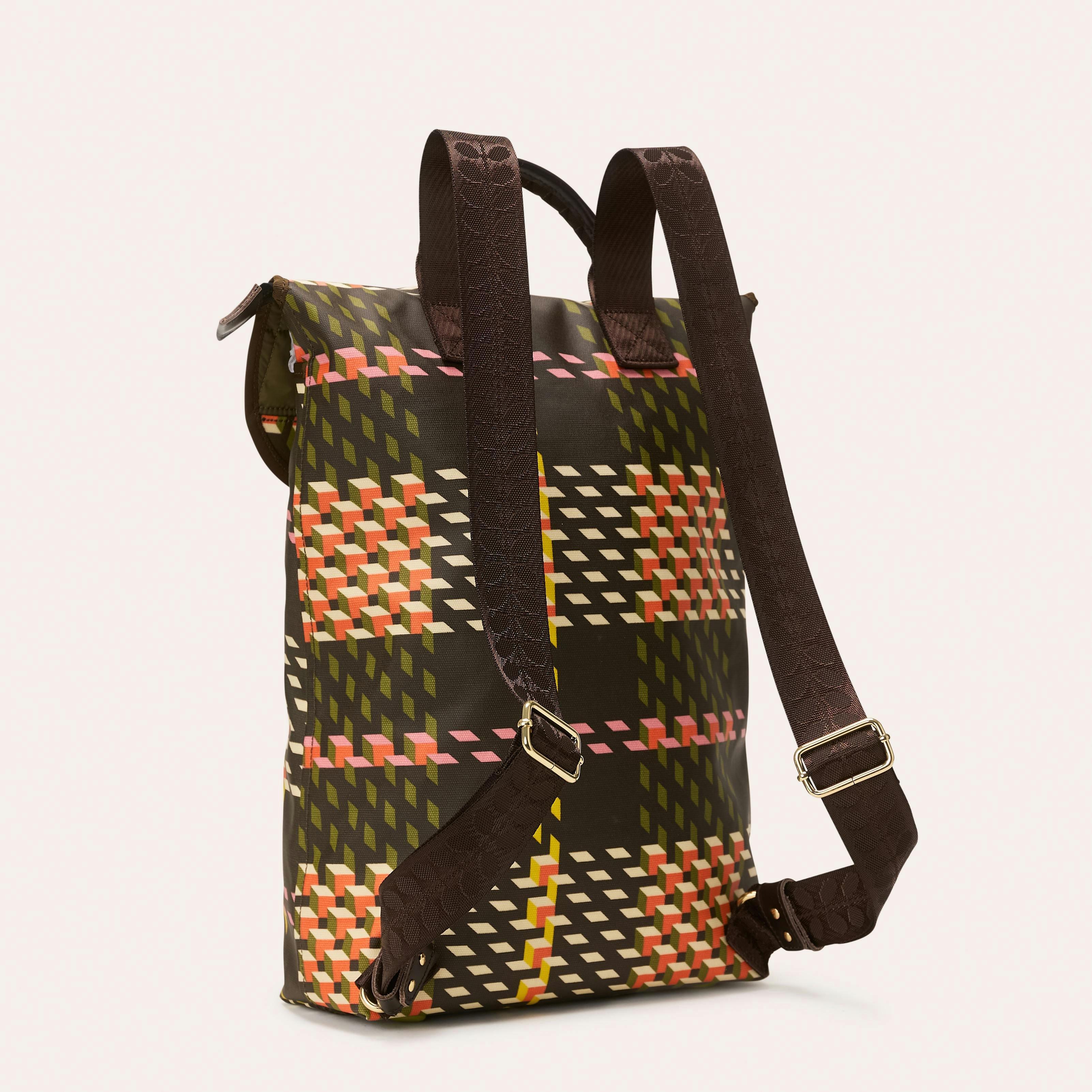 Acre Backpack - Cubic Check Cocoa , view 4 of 4