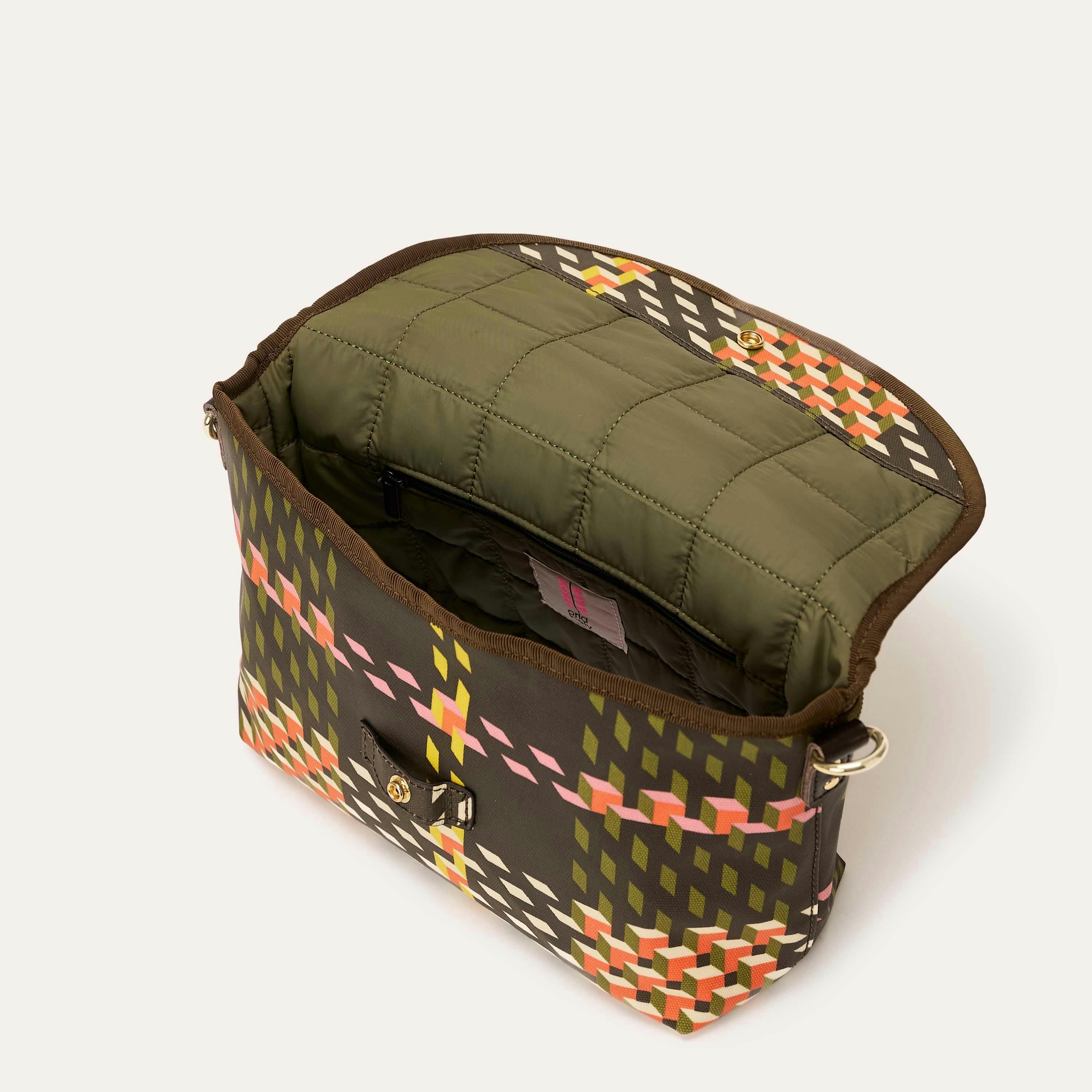 Acre Satchel - Cubic Check Cocoa , view 3 of 3