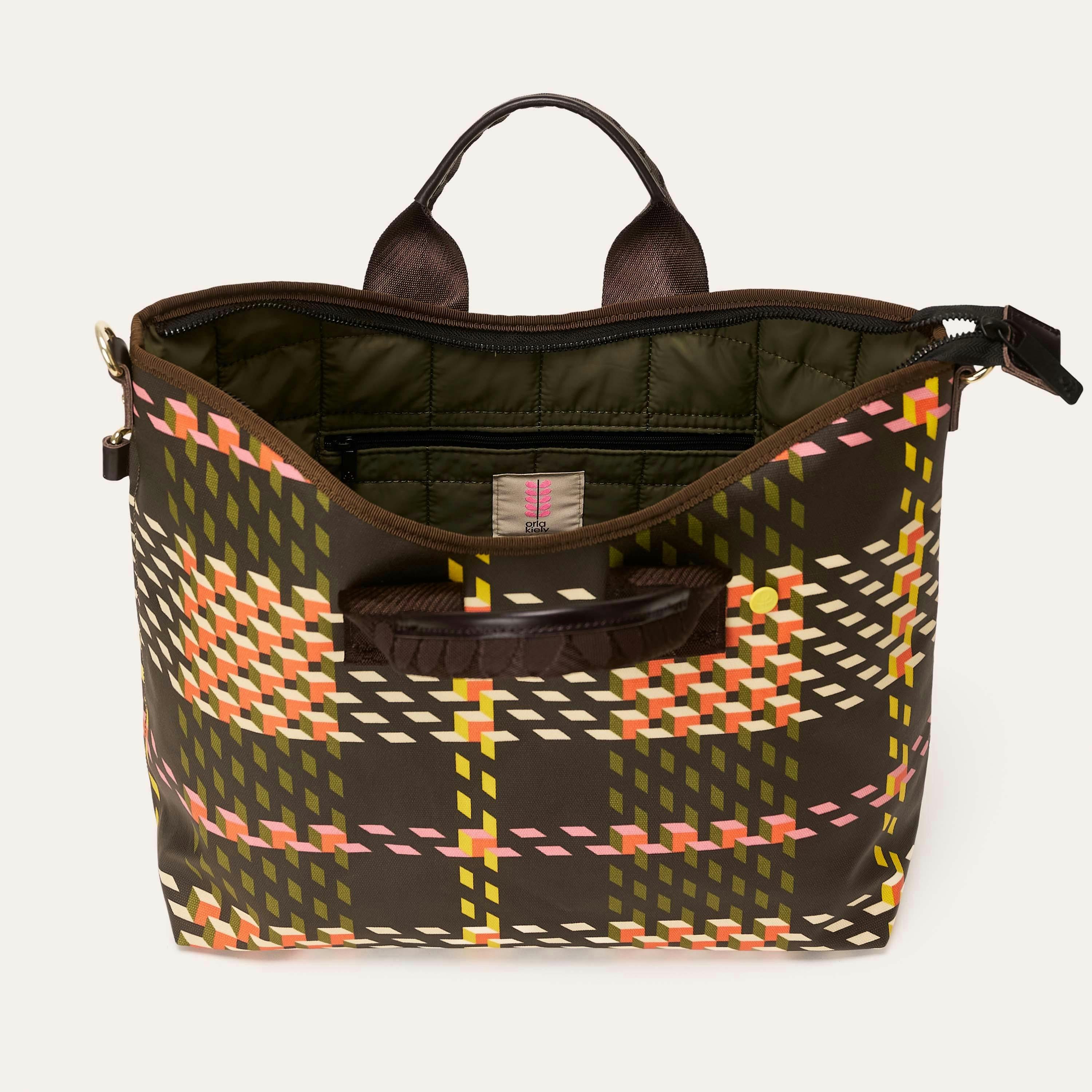 Carry Grab Crossbody - Cubic Check Cocoa , view 4 of 4