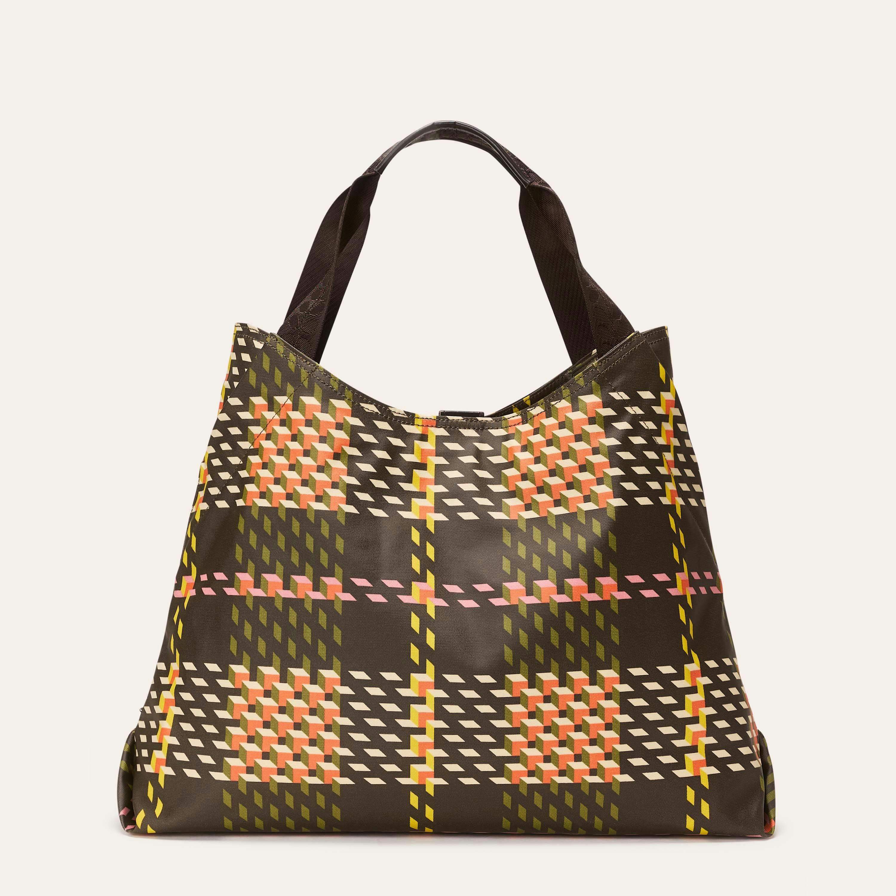 Classic Holdall - Cubic Check Cocoa , view 2 of 4