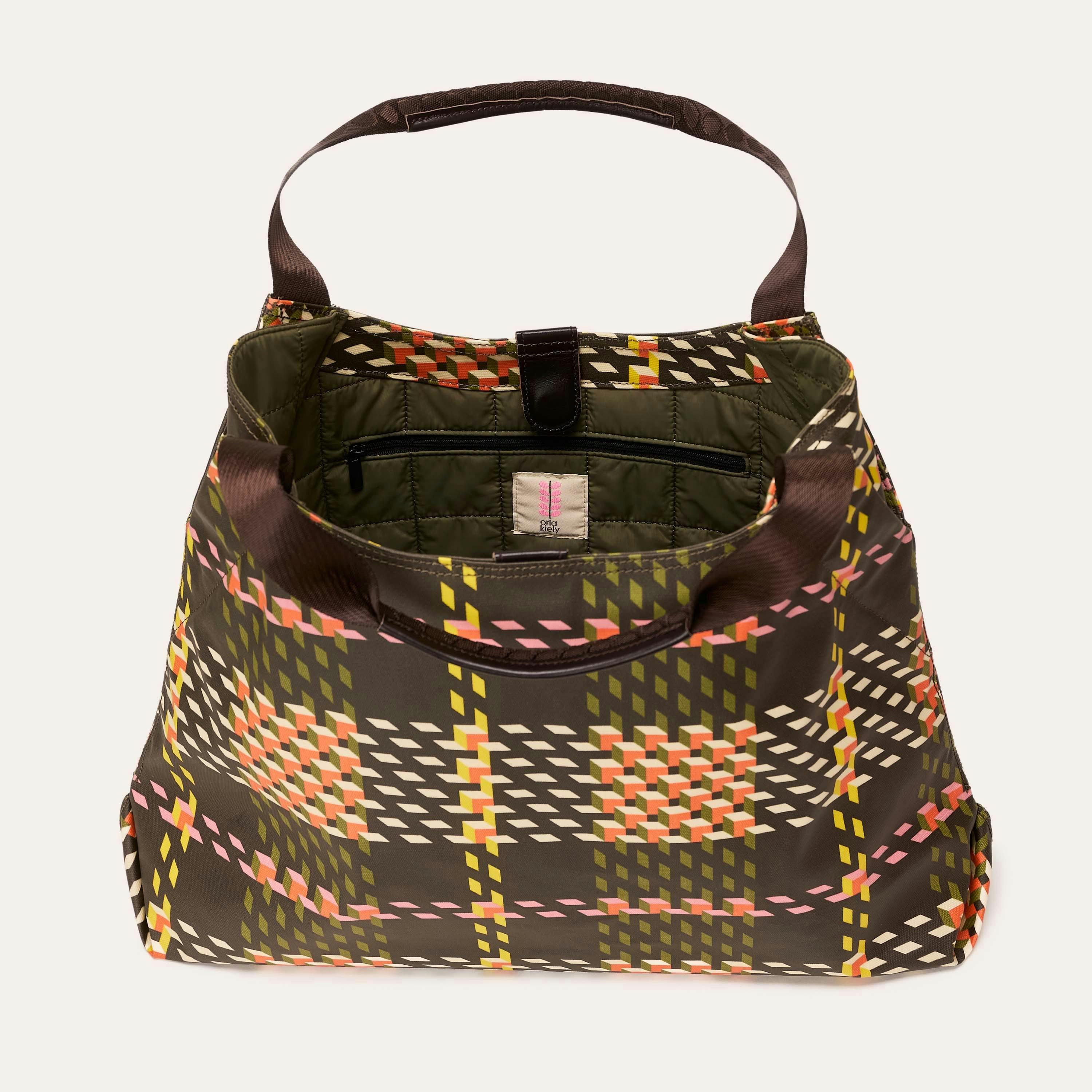 Classic Holdall - Cubic Check Cocoa , view 4 of 4
