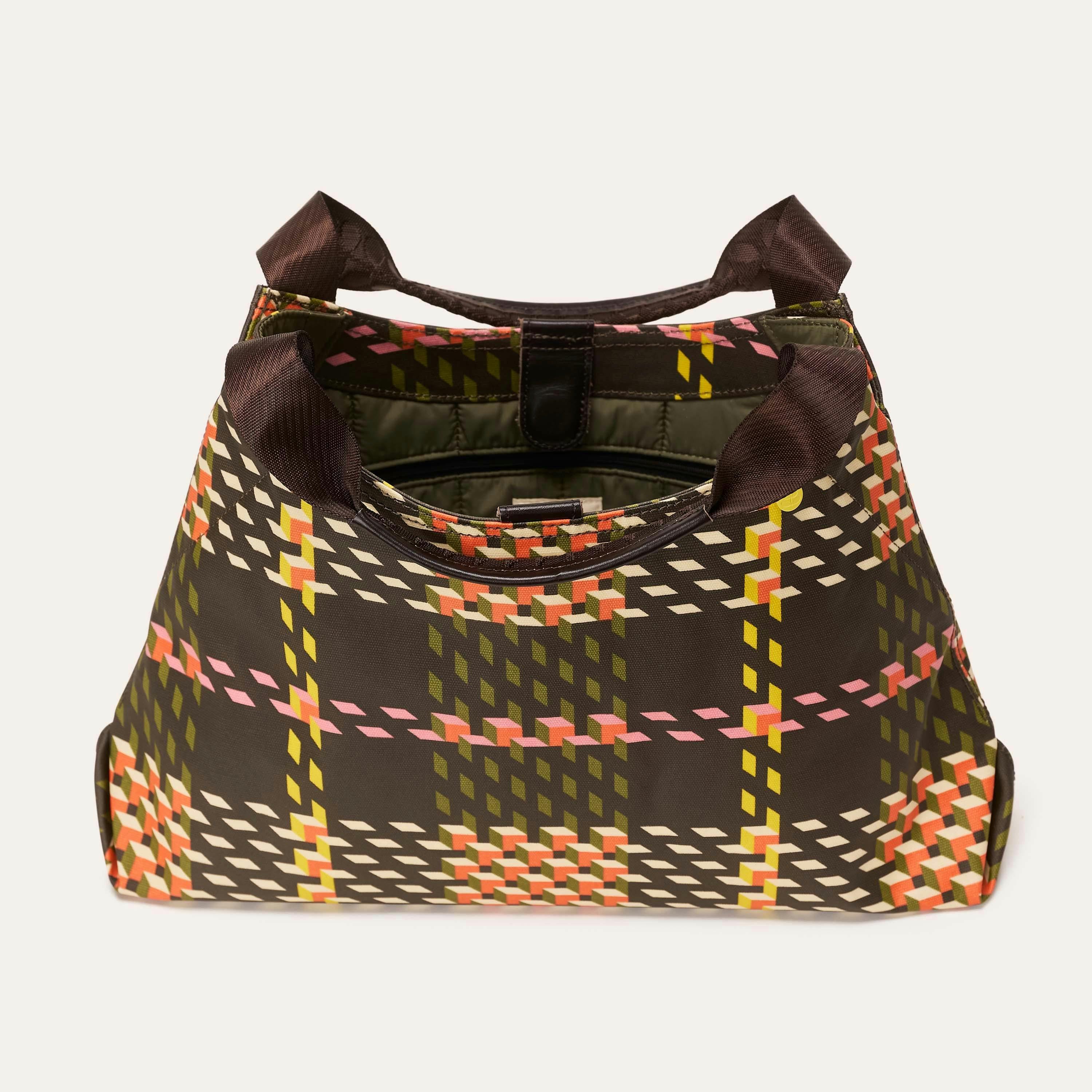 Classic Shoulder Bag - Cubic Check Cocoa , view 3 of 3