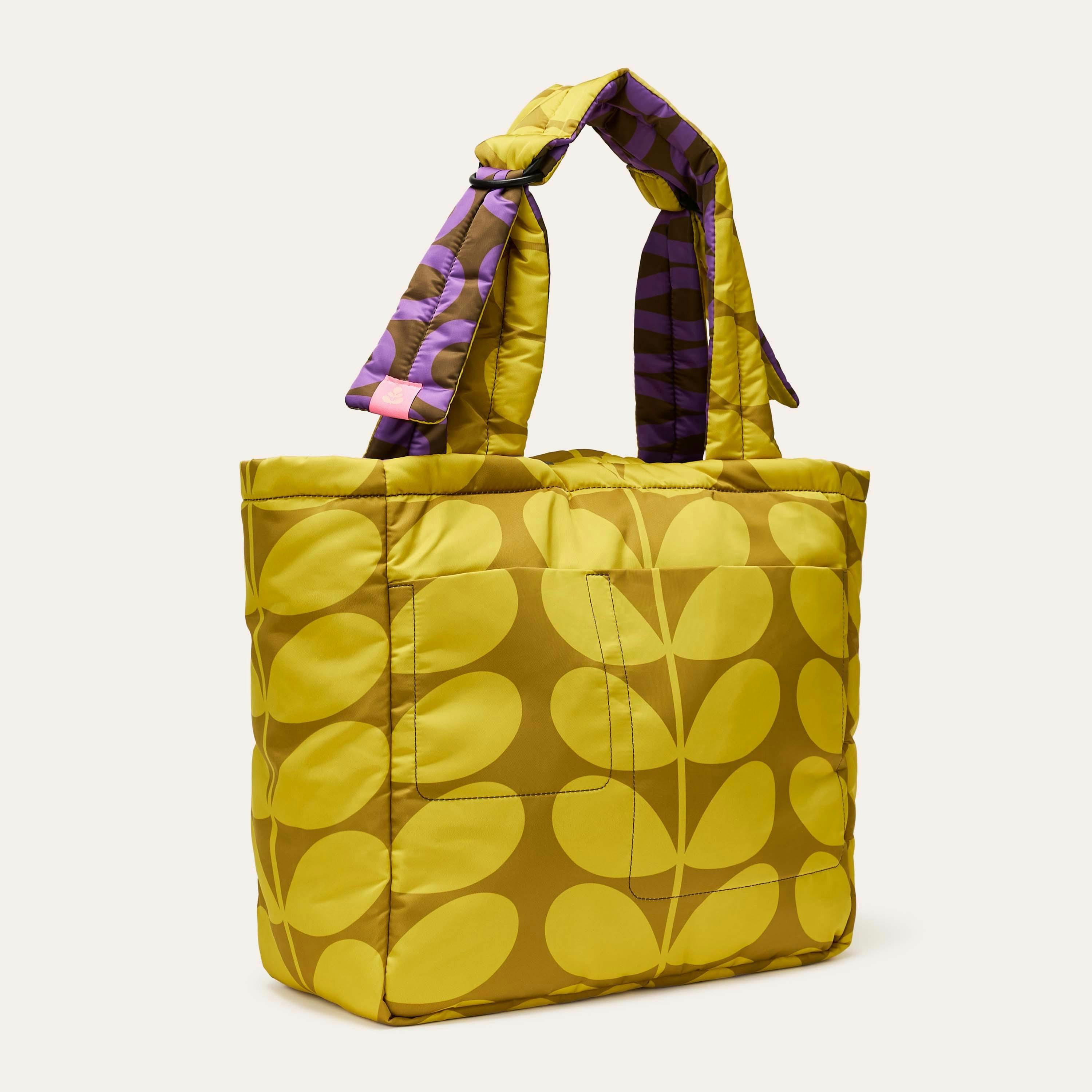 Reversible Puffy Tote - Solid Stem Gorse and Heather , view 4 of 6