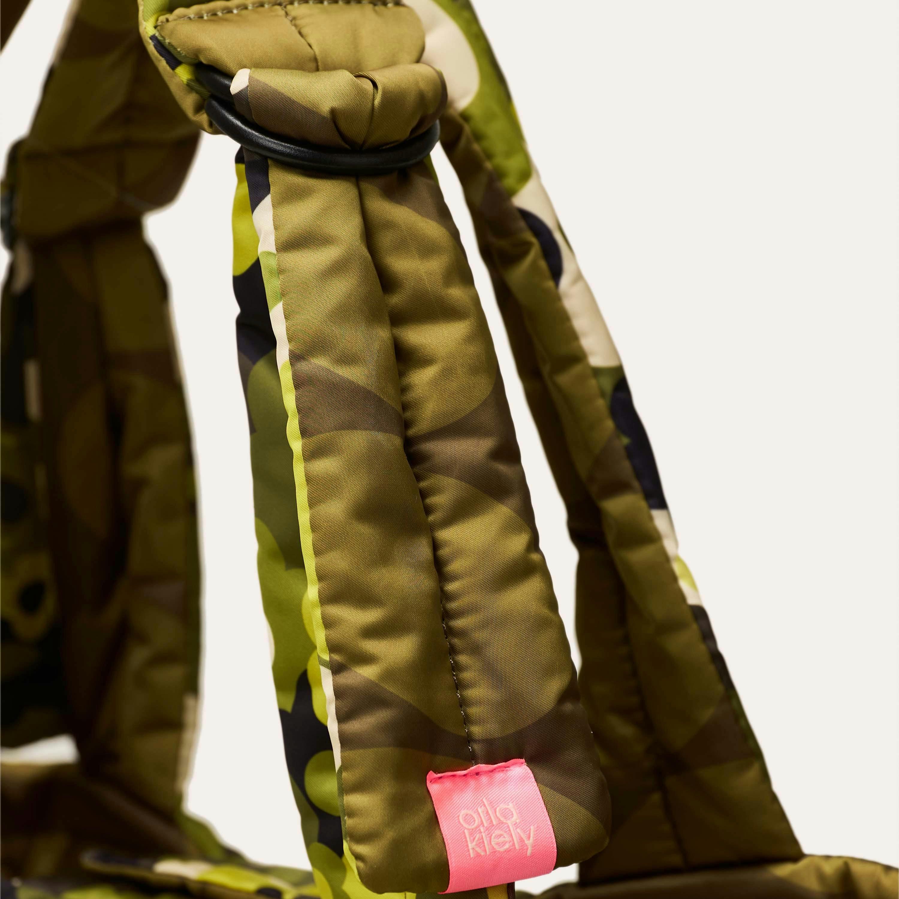 Reversible Puffy Tote - Solid Stem Khaki and Fern , view 4 of 5