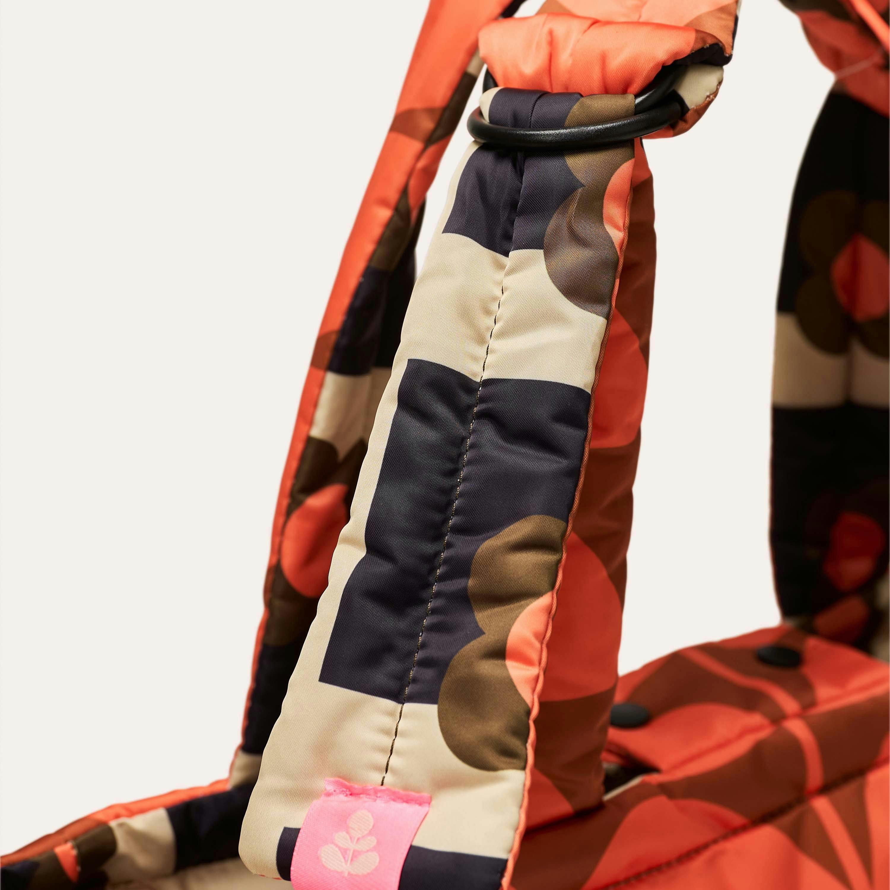 Reversible Puffy Tote - Solid Stem Marmalade and Clementine , view 3 of 4