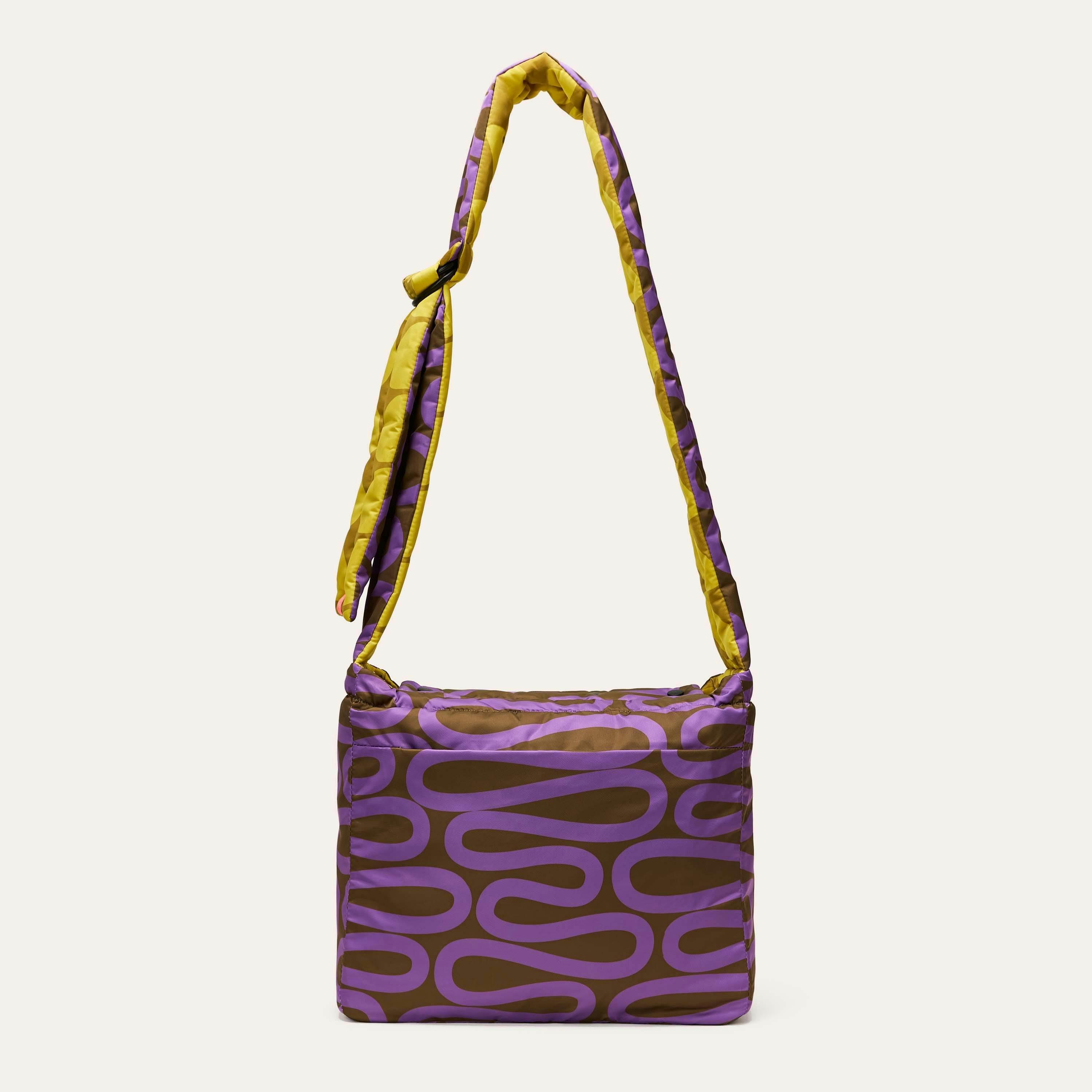 Reversible Puffy Crossbody - Solid Stem Gorse and Heather , view 2 of 6