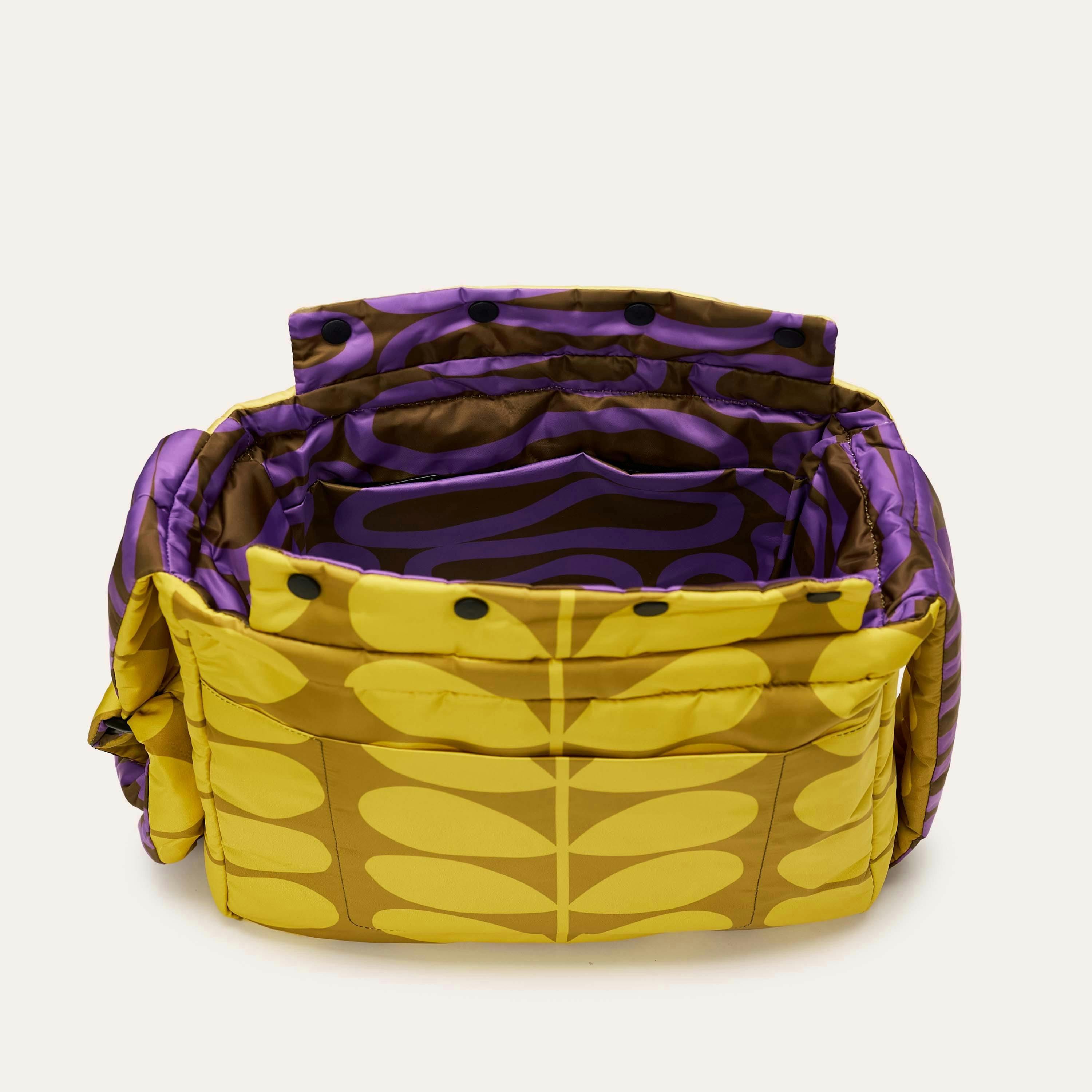 Reversible Puffy Crossbody - Solid Stem Gorse and Heather , view 3 of 6