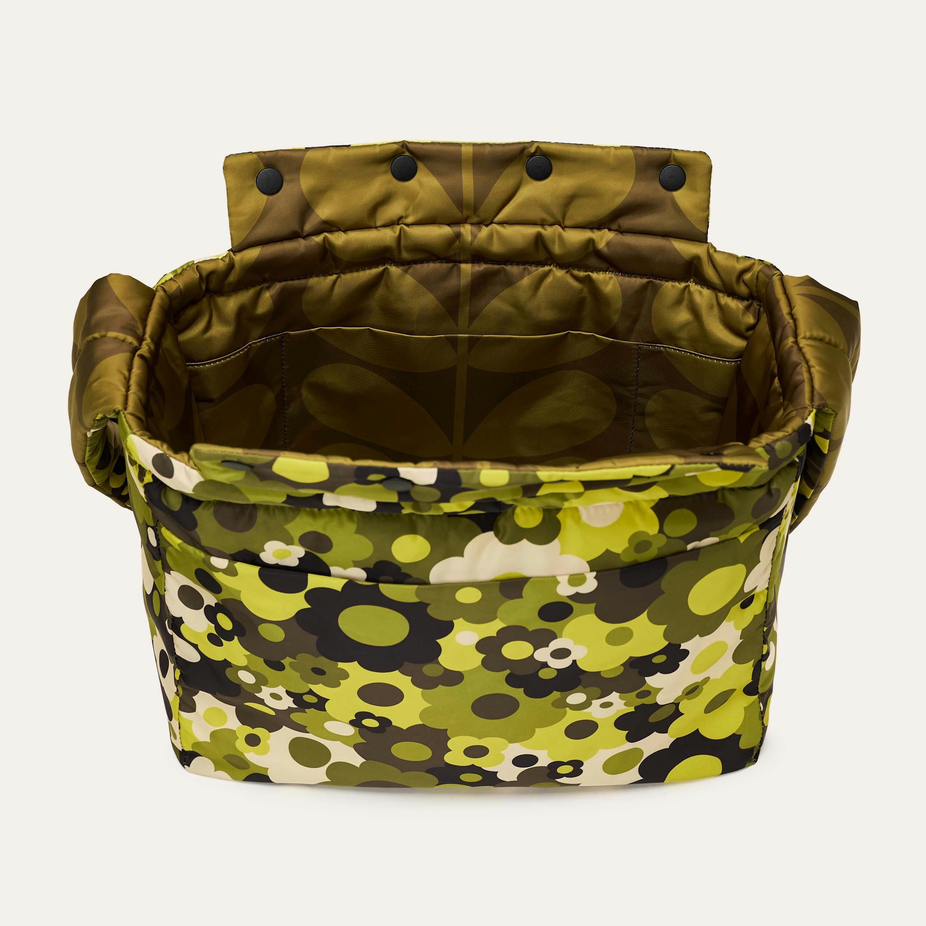 Reversible Puffy Crossbody - Solid Stem Khaki and Fern , view 3 of 6