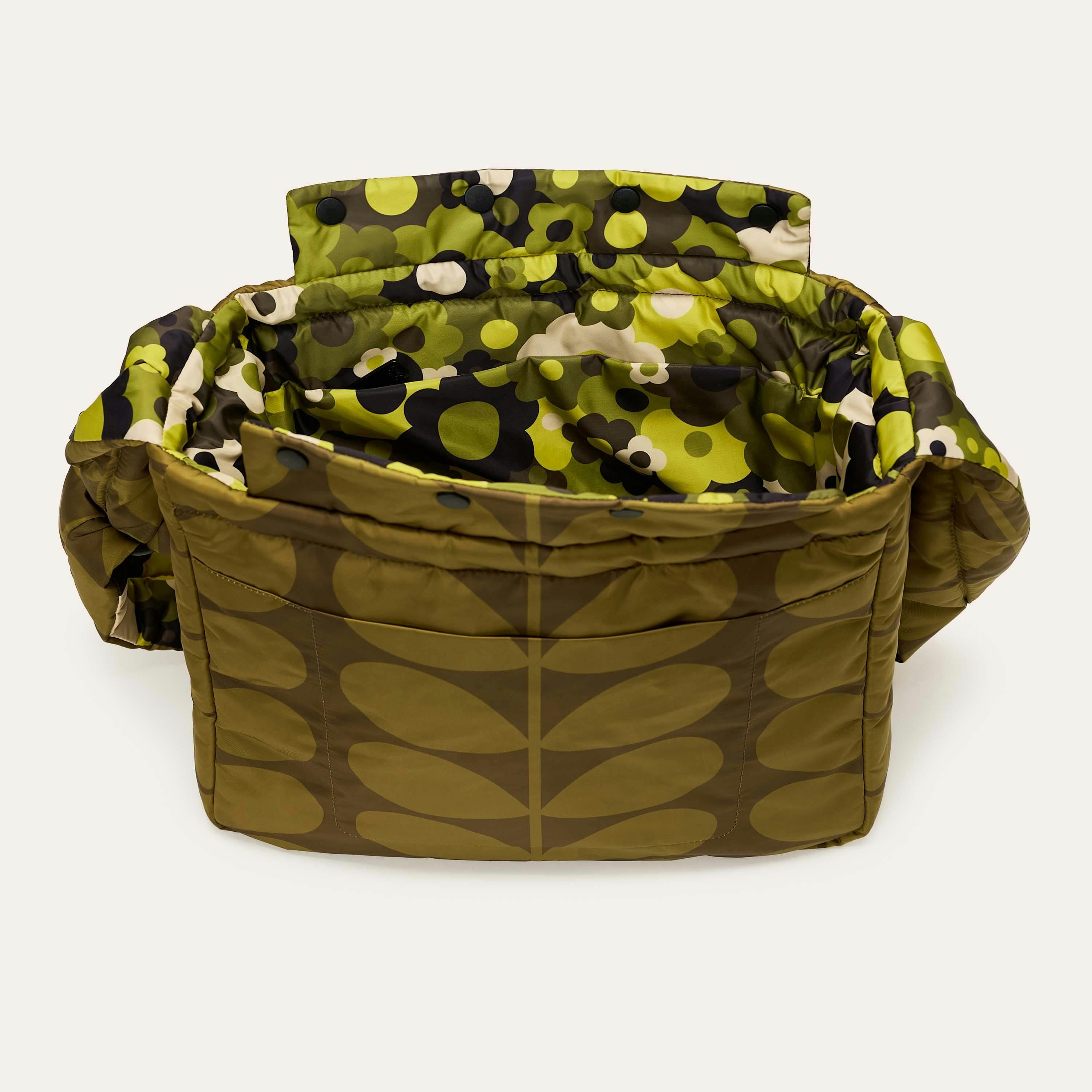 Reversible Puffy Crossbody - Solid Stem Khaki and Fern , view 4 of 6