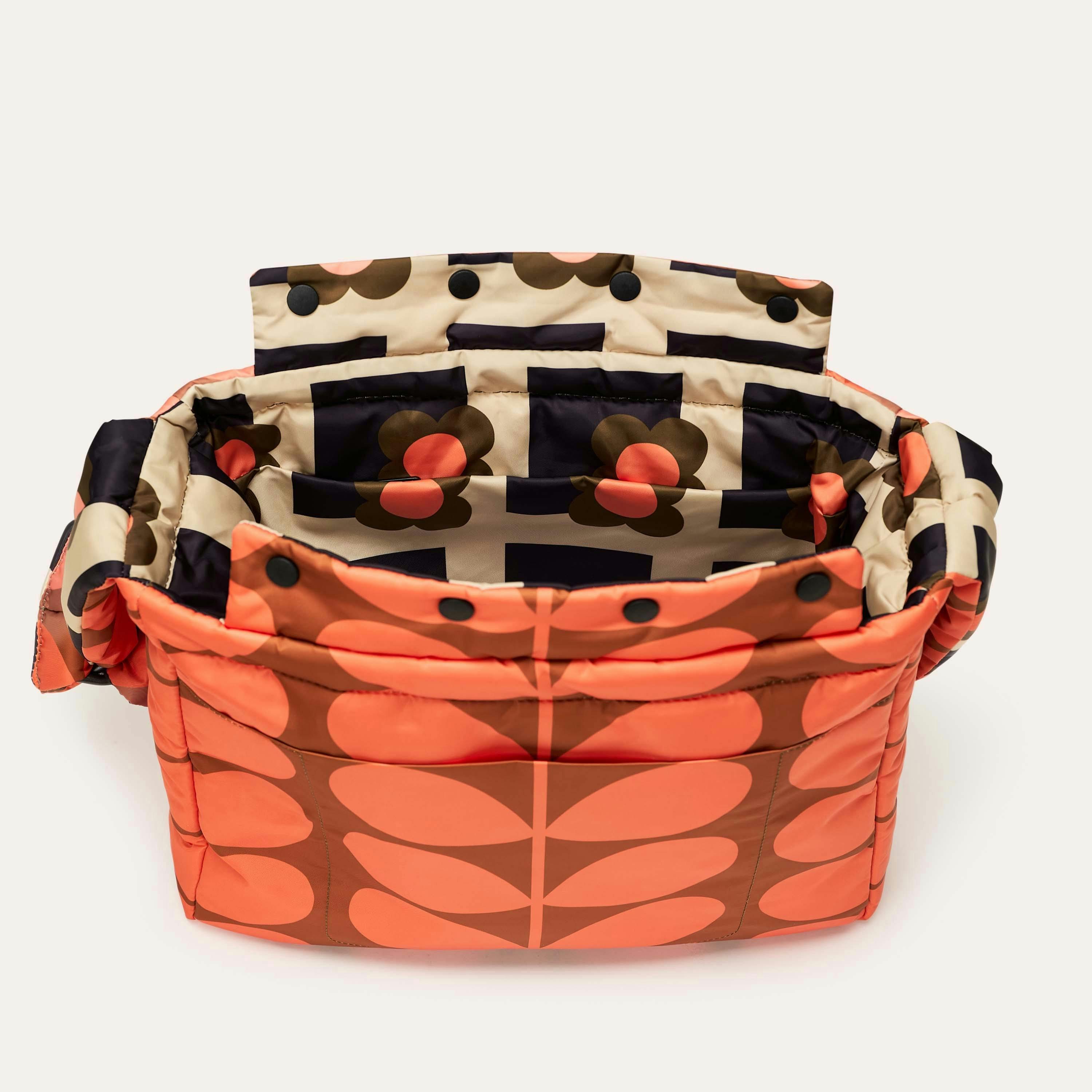 Reversible Puffy Crossbody - Solid Stem Marmalade and Clementine , view 3 of 6