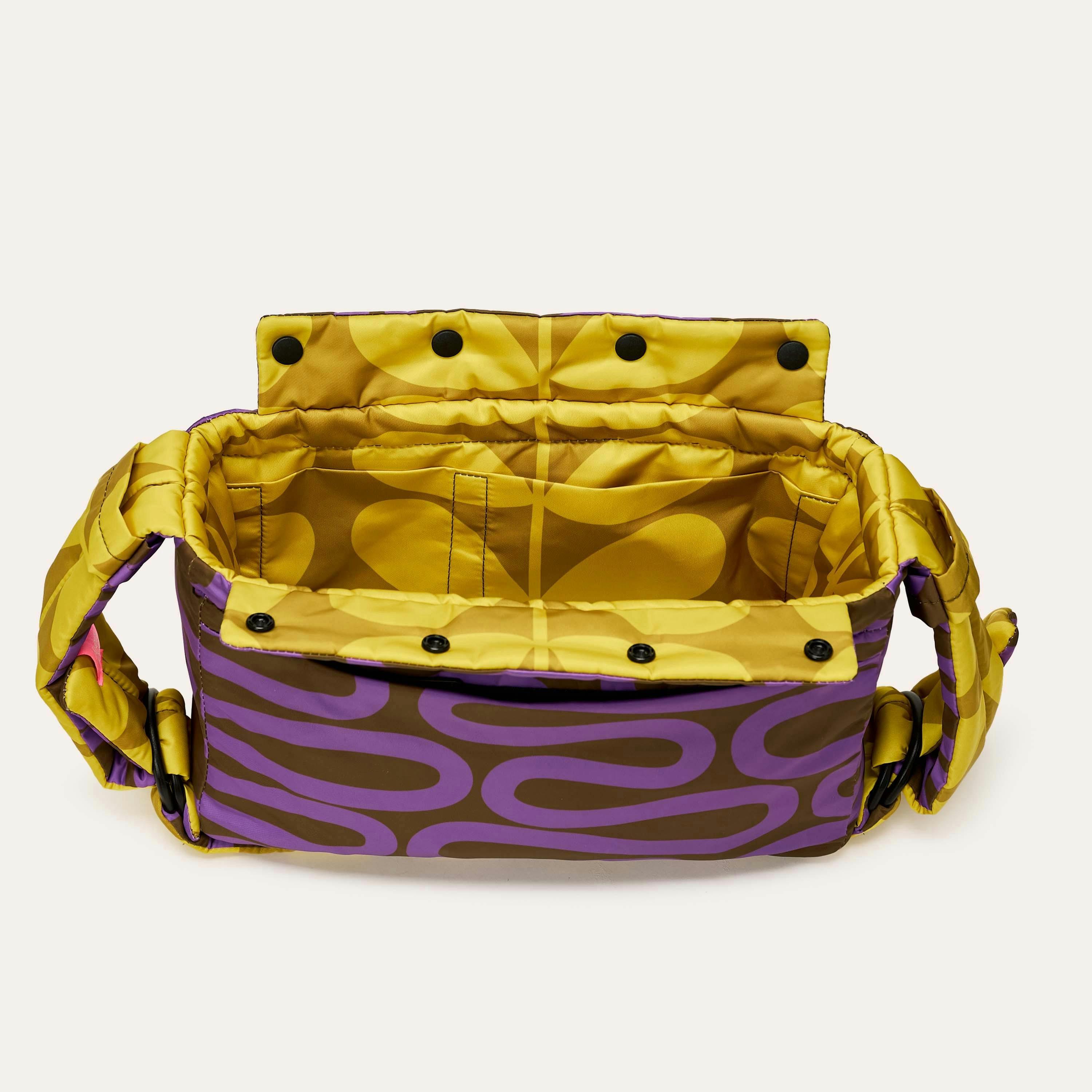Reversible Puffy Shoulder Bag - Solid Stem Gorse and Heather , view 2 of 6