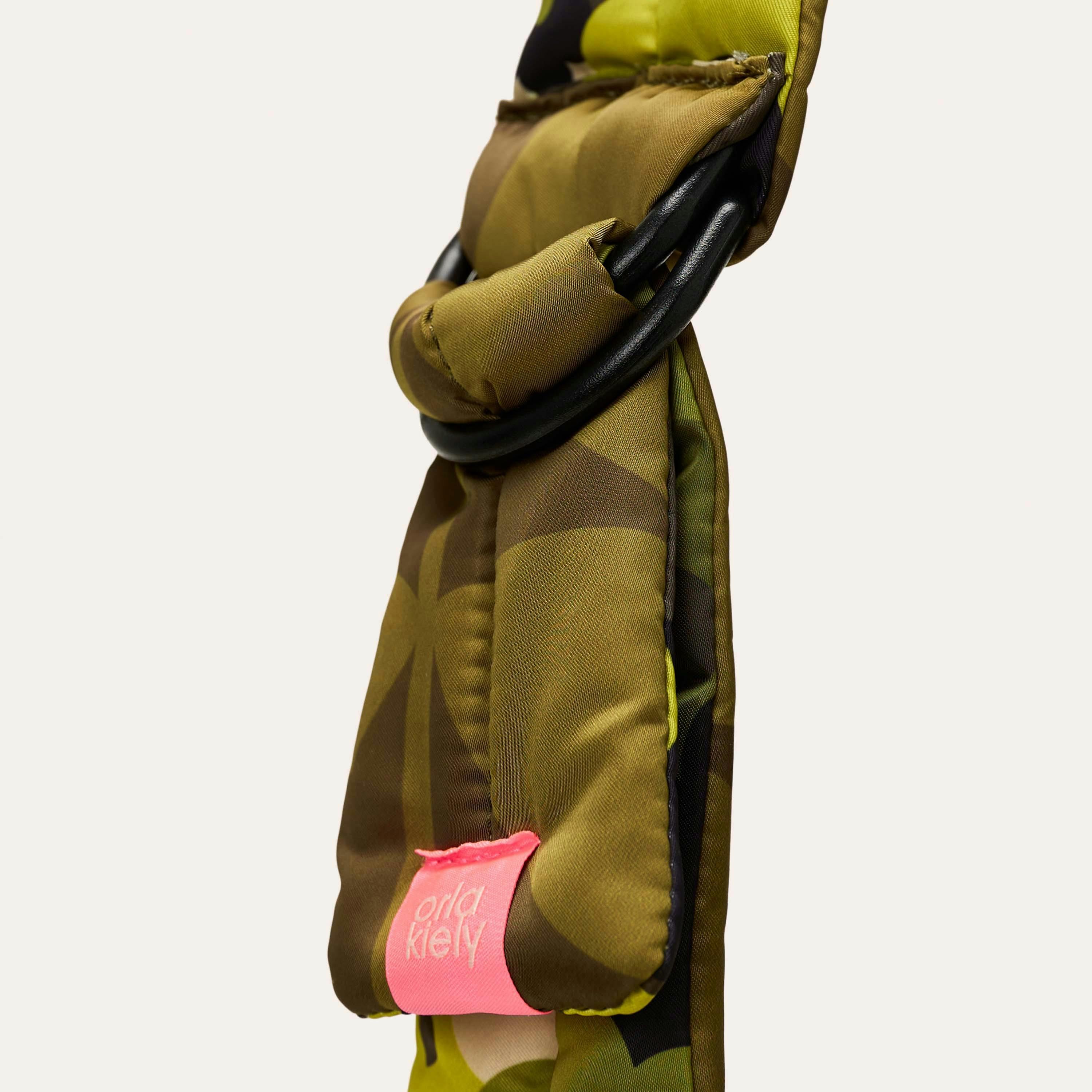 Reversible Puffy Shoulder Bag - Solid Stem Khaki and Fern , view 5 of 6