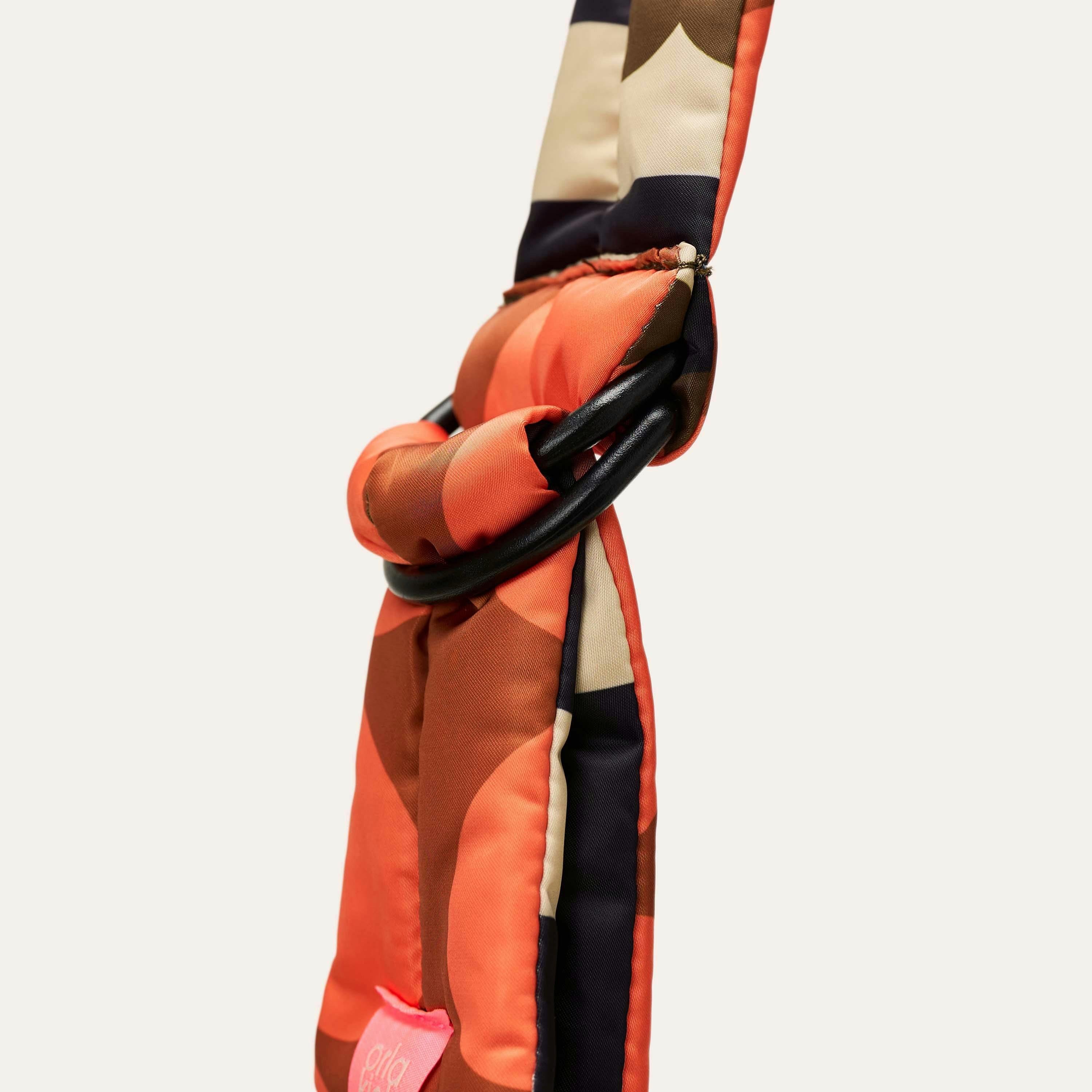 Reversible Puffy Shoulder Bag - Solid Stem Marmalade and Clementine , view 4 of 5